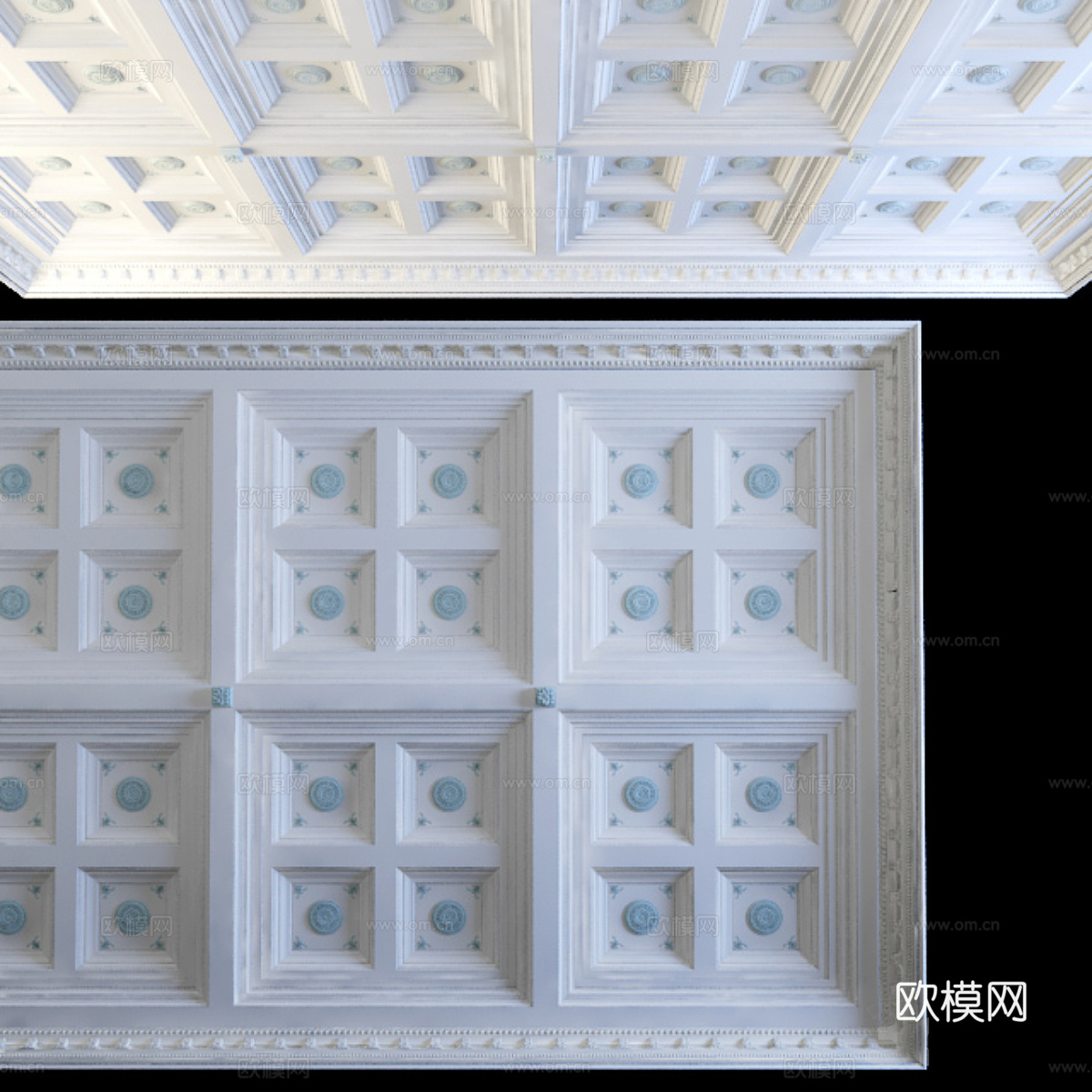 格子天花板3d模型