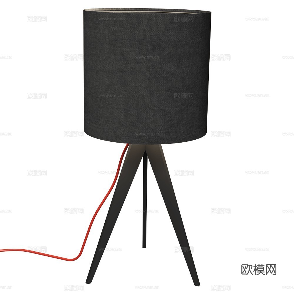 LaLampa 现代北欧台灯 布艺台灯 简约台灯 复古台灯3d模型