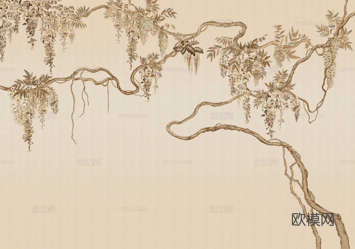 中式书画壁纸壁画