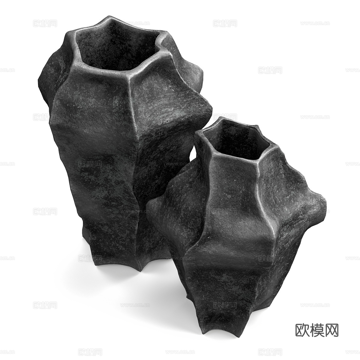 新中式侘寂陶罐 花瓶3d模型