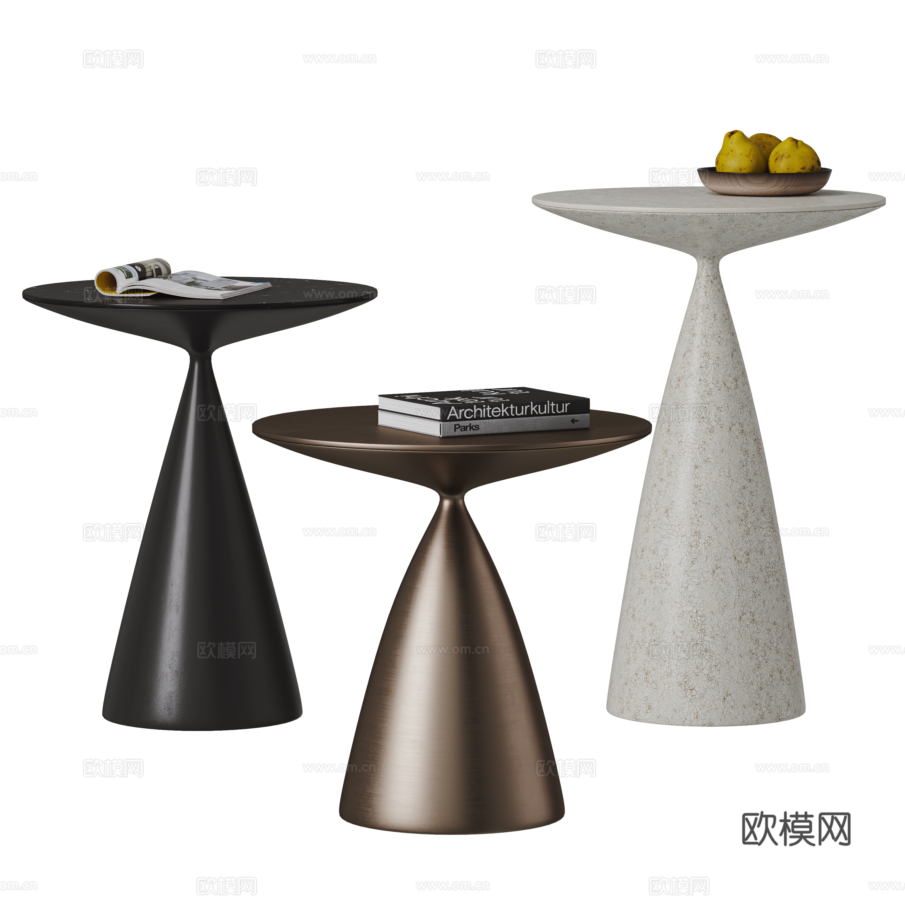 desalto 现代边几组合3d模型