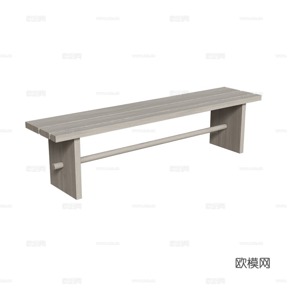 Palo Nero 北欧长凳 极简长凳 木凳 换鞋凳3d模型
