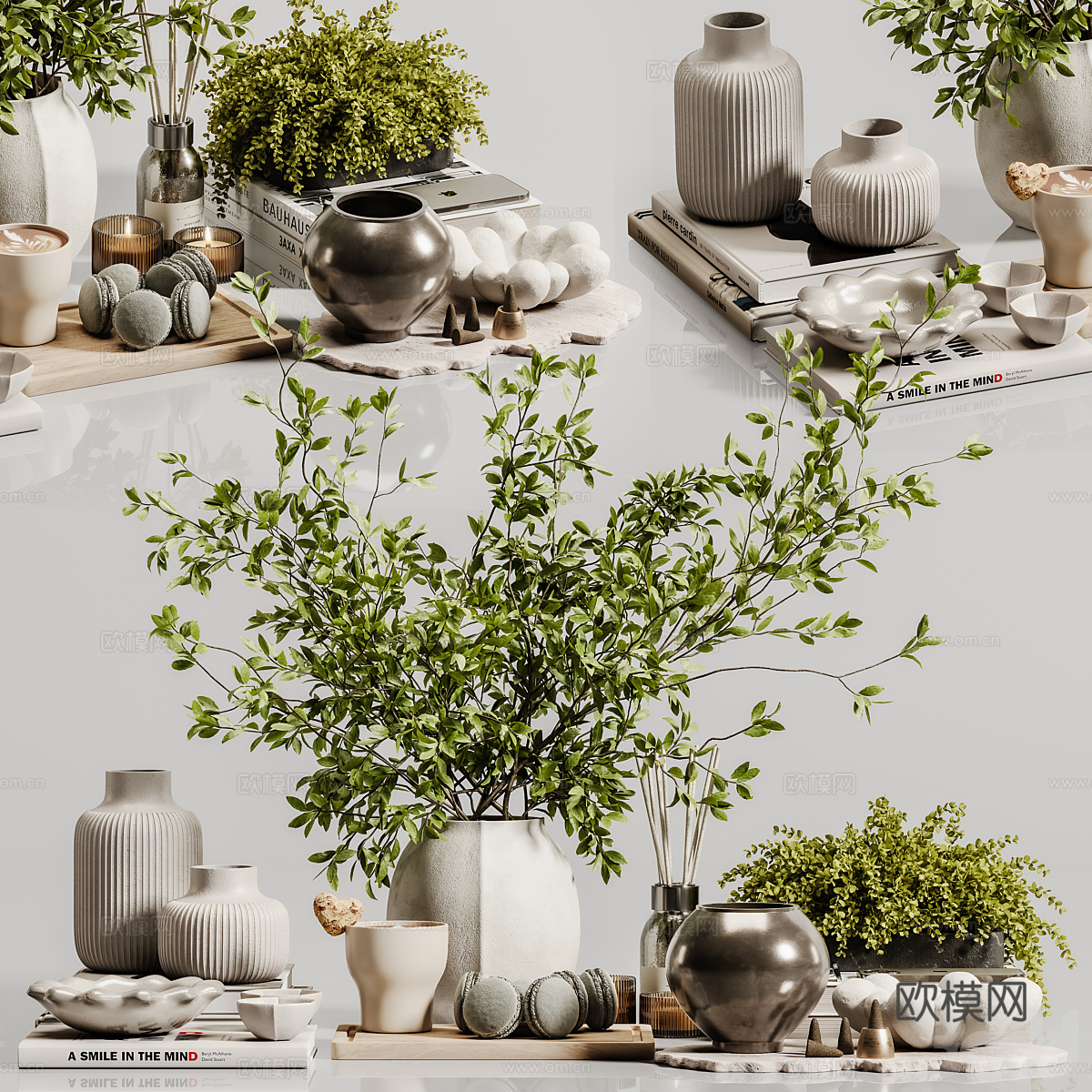 新中式侘寂饰品摆件3d模型