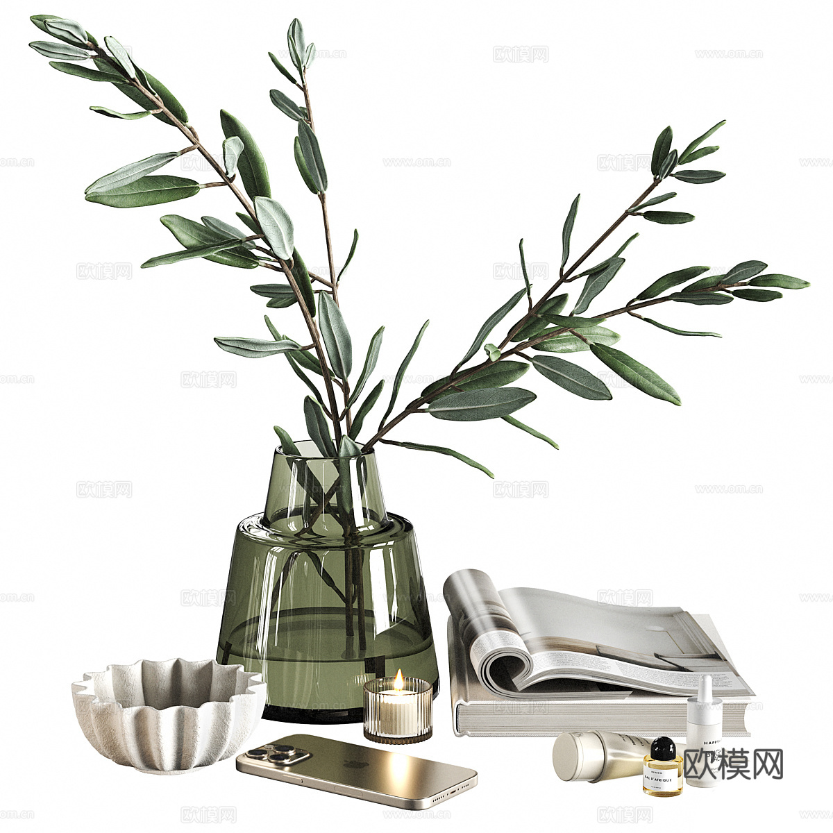 现代奶油风饰品摆件3d模型