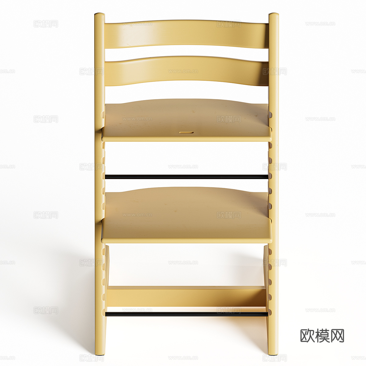 新中式儿童成长椅3d模型