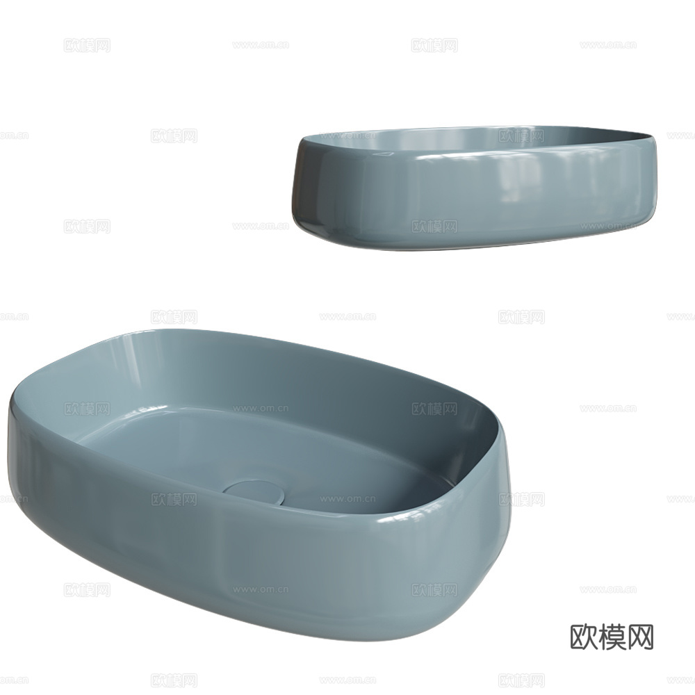 现代陶瓷台盆3d模型