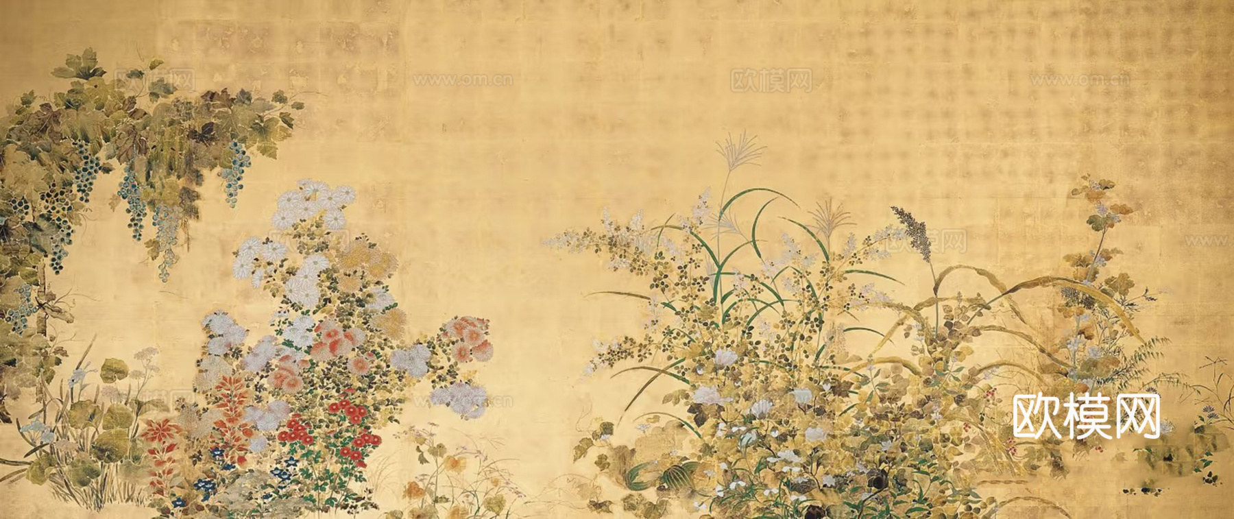 新中式复古艺术壁画