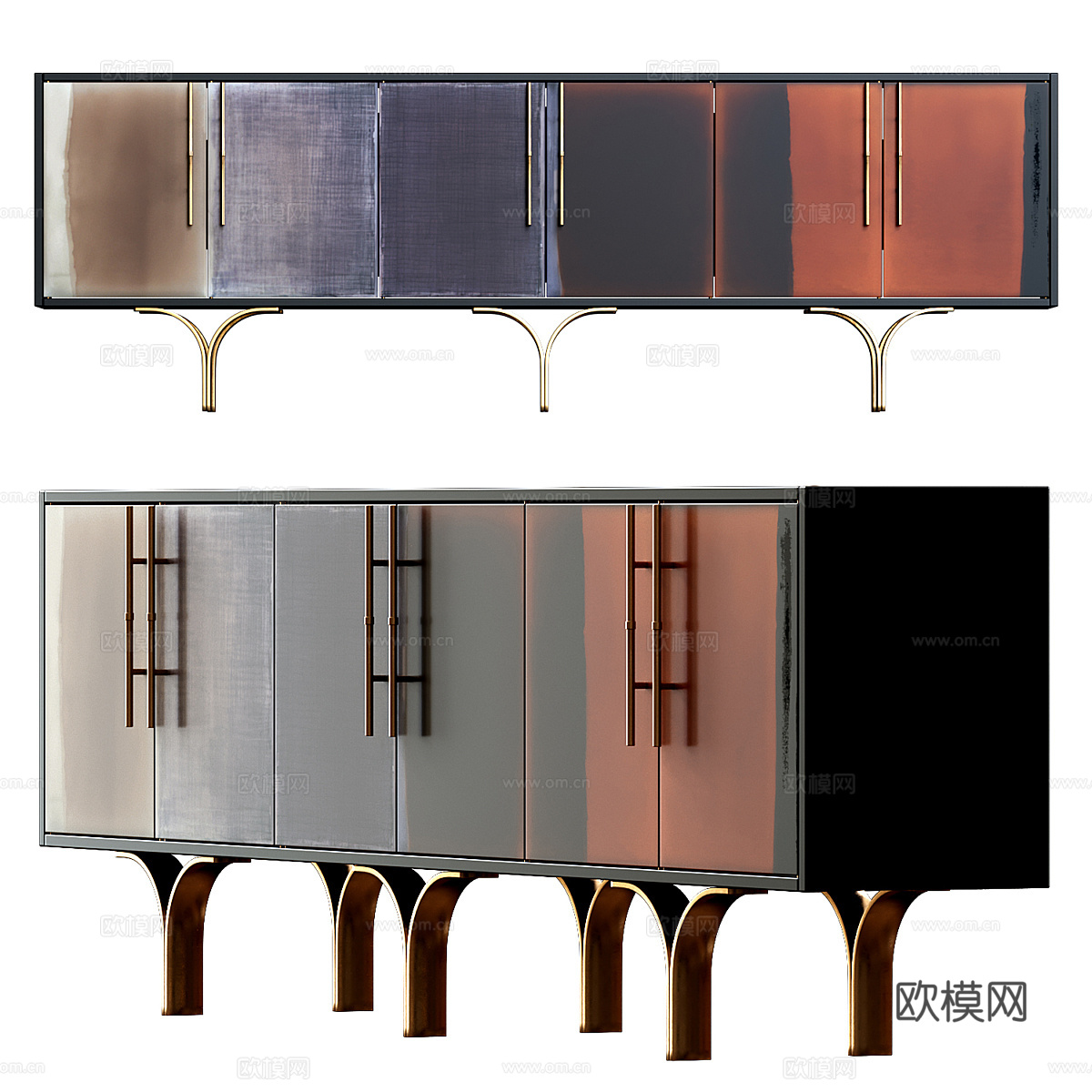 现代轻奢电视柜3d模型