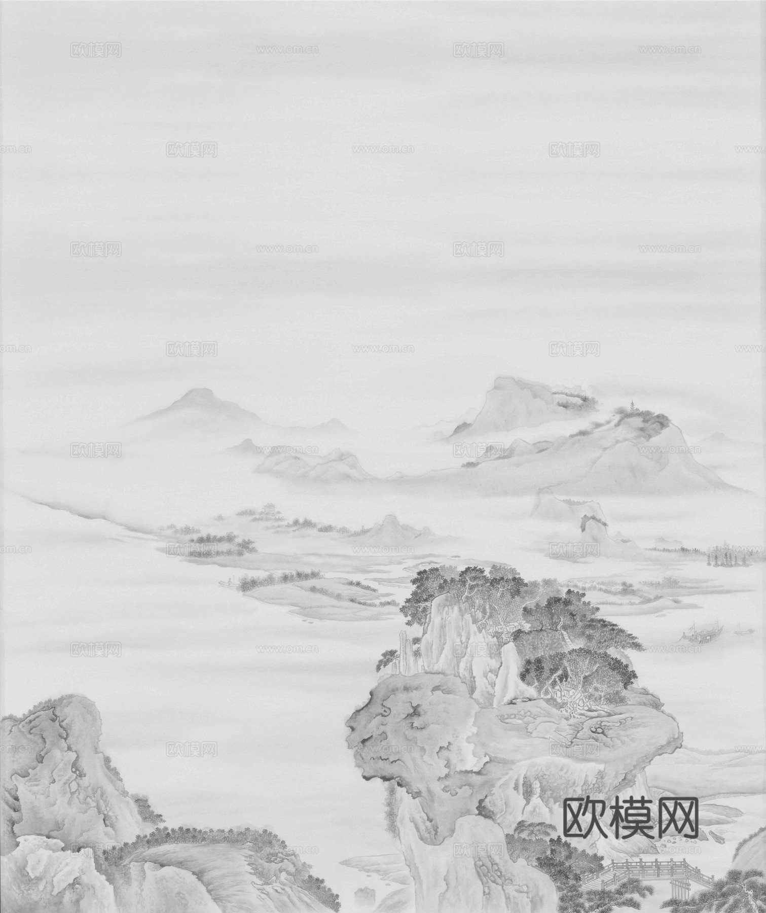 新中式禅意壁画