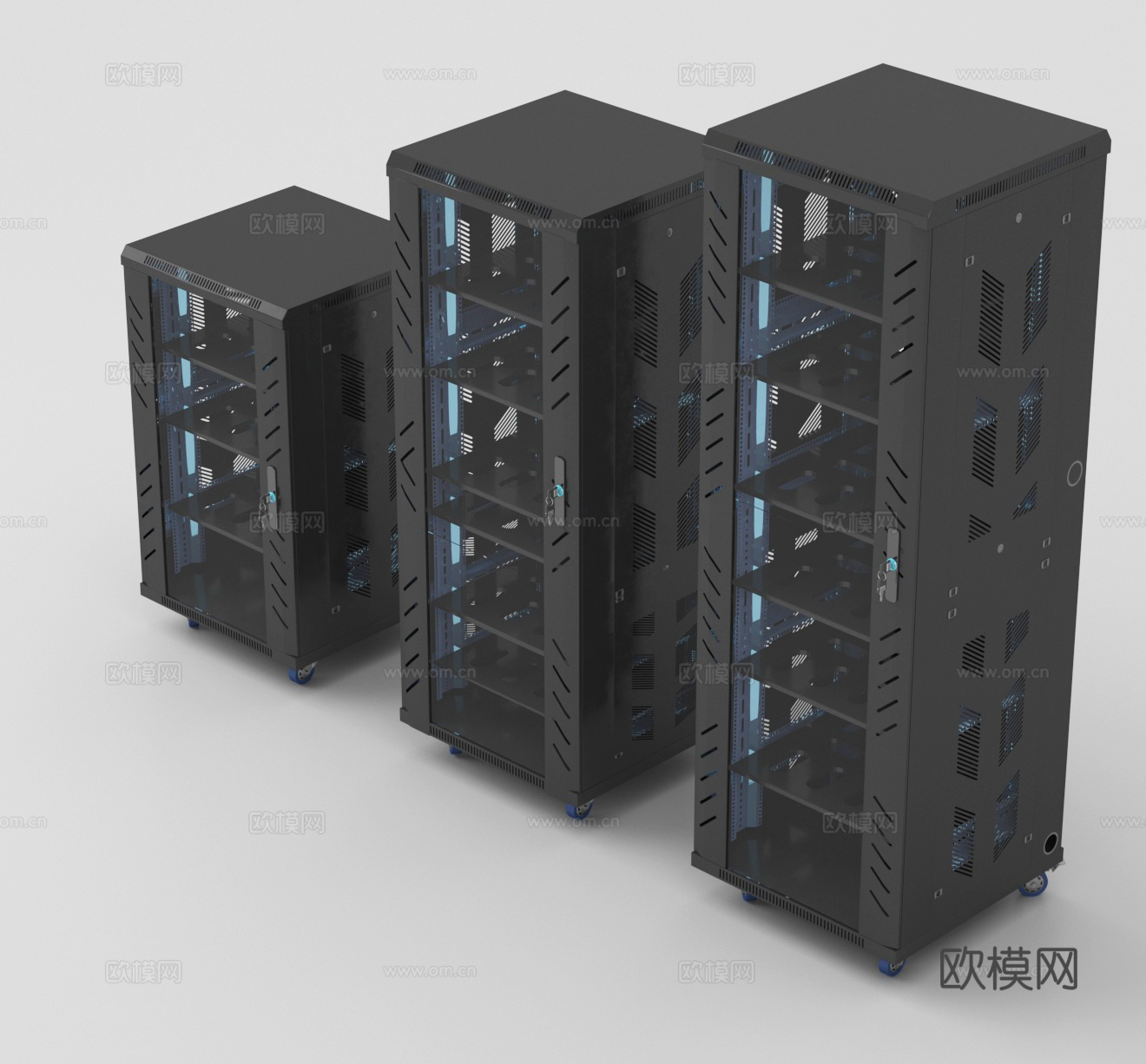 机房 服务器 机柜3d模型