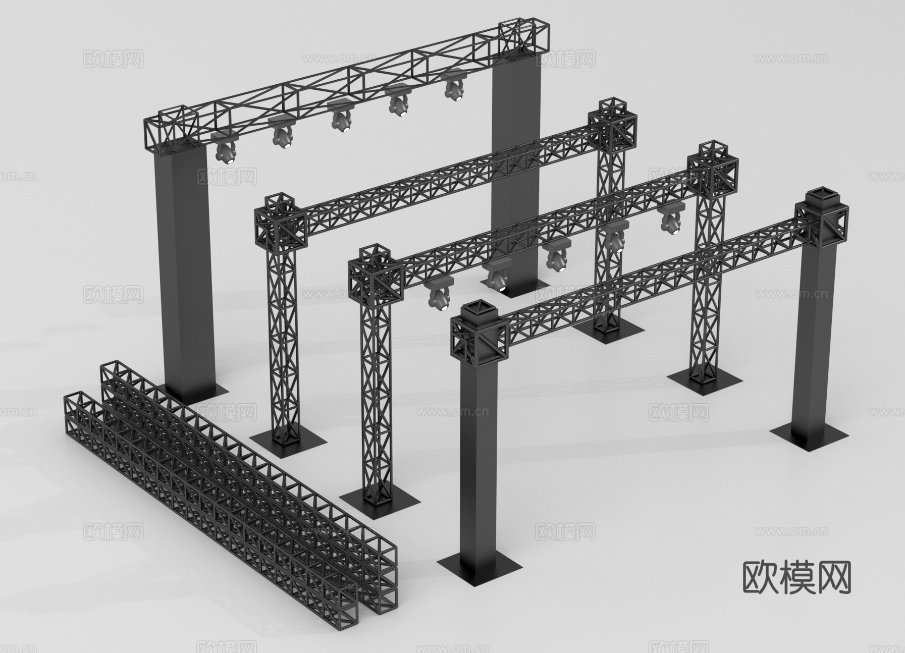 钢架 灯光架 舞台架3d模型