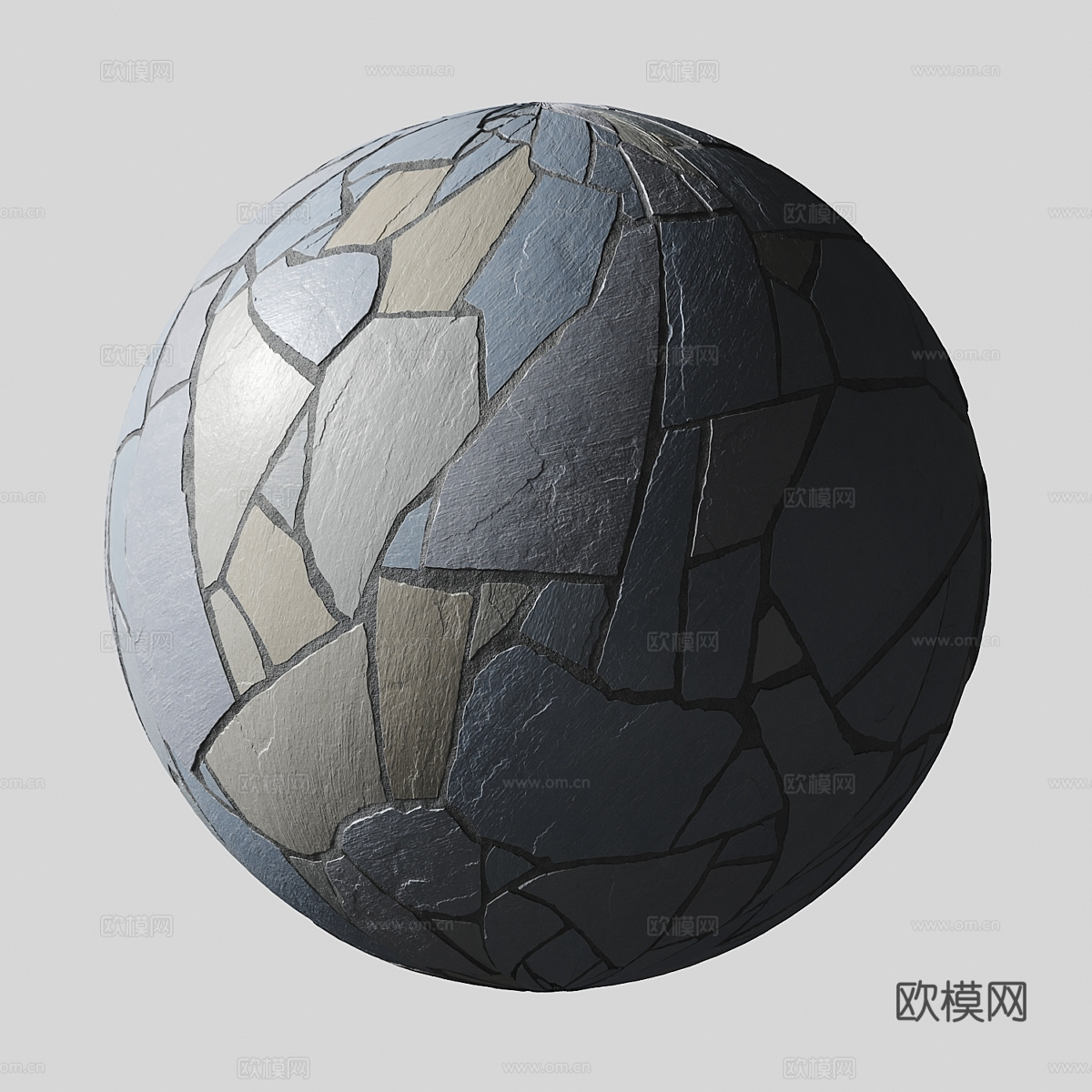 石砖 石墙 青石板3d模型