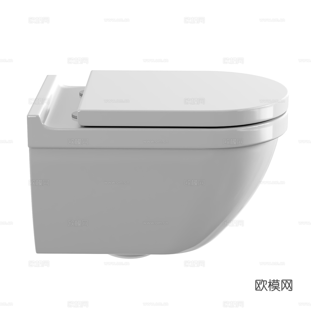 现代壁挂冲洗马桶3d模型