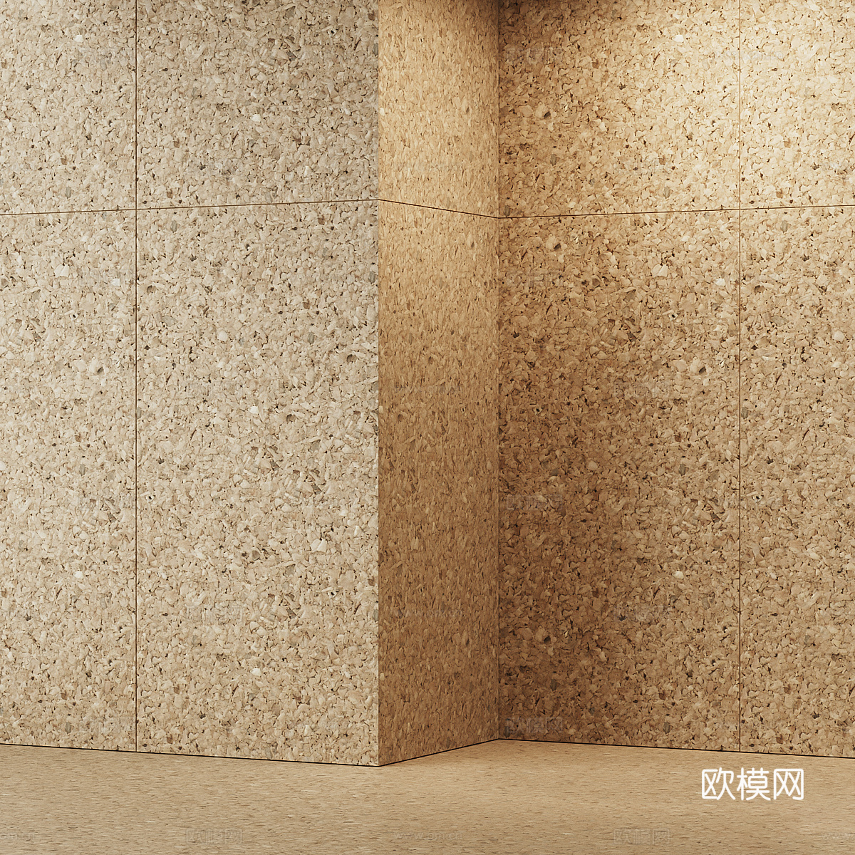 木饰面 无缝橡木材料3d模型