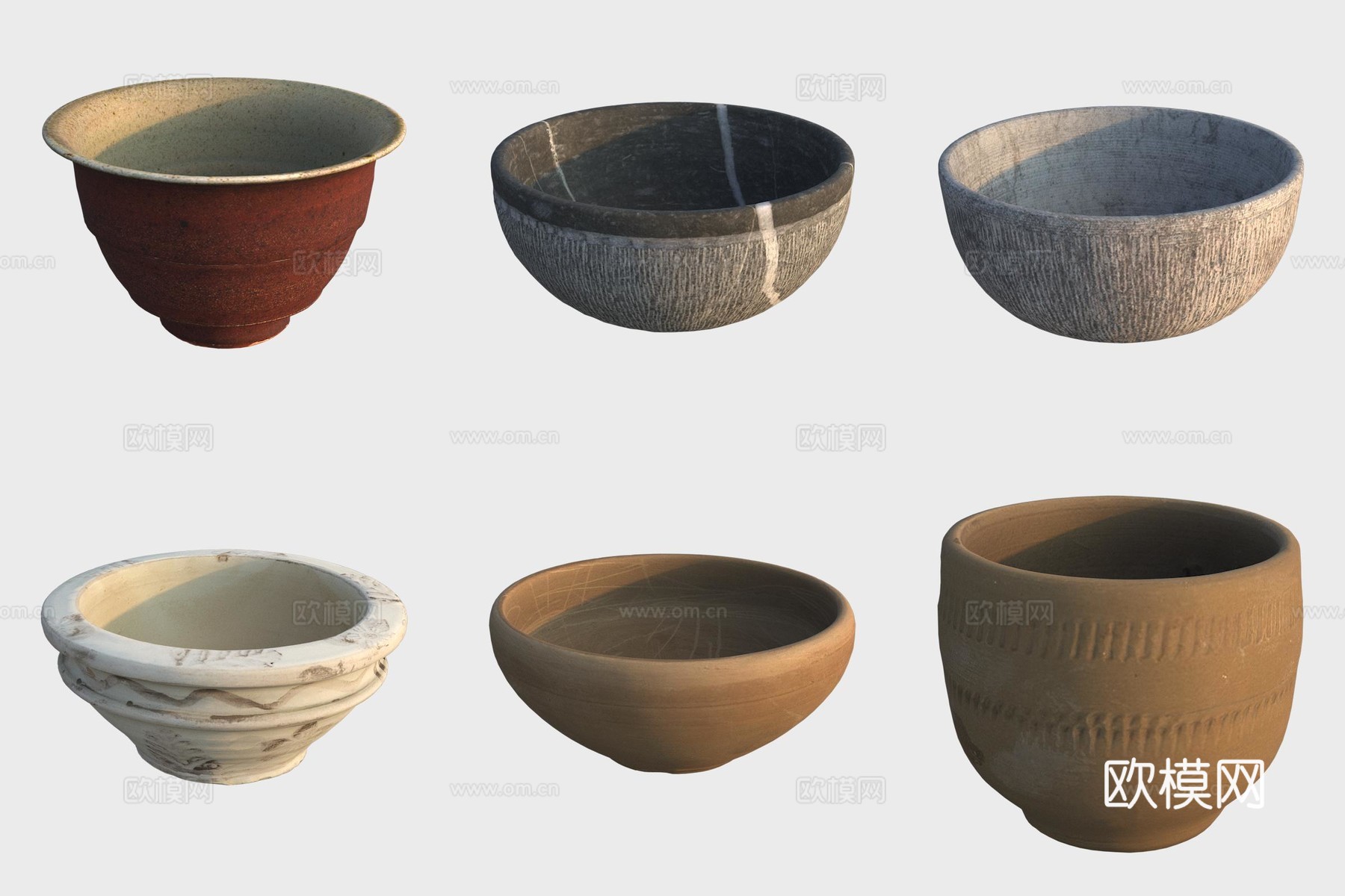 古代陶器陶碗3d模型