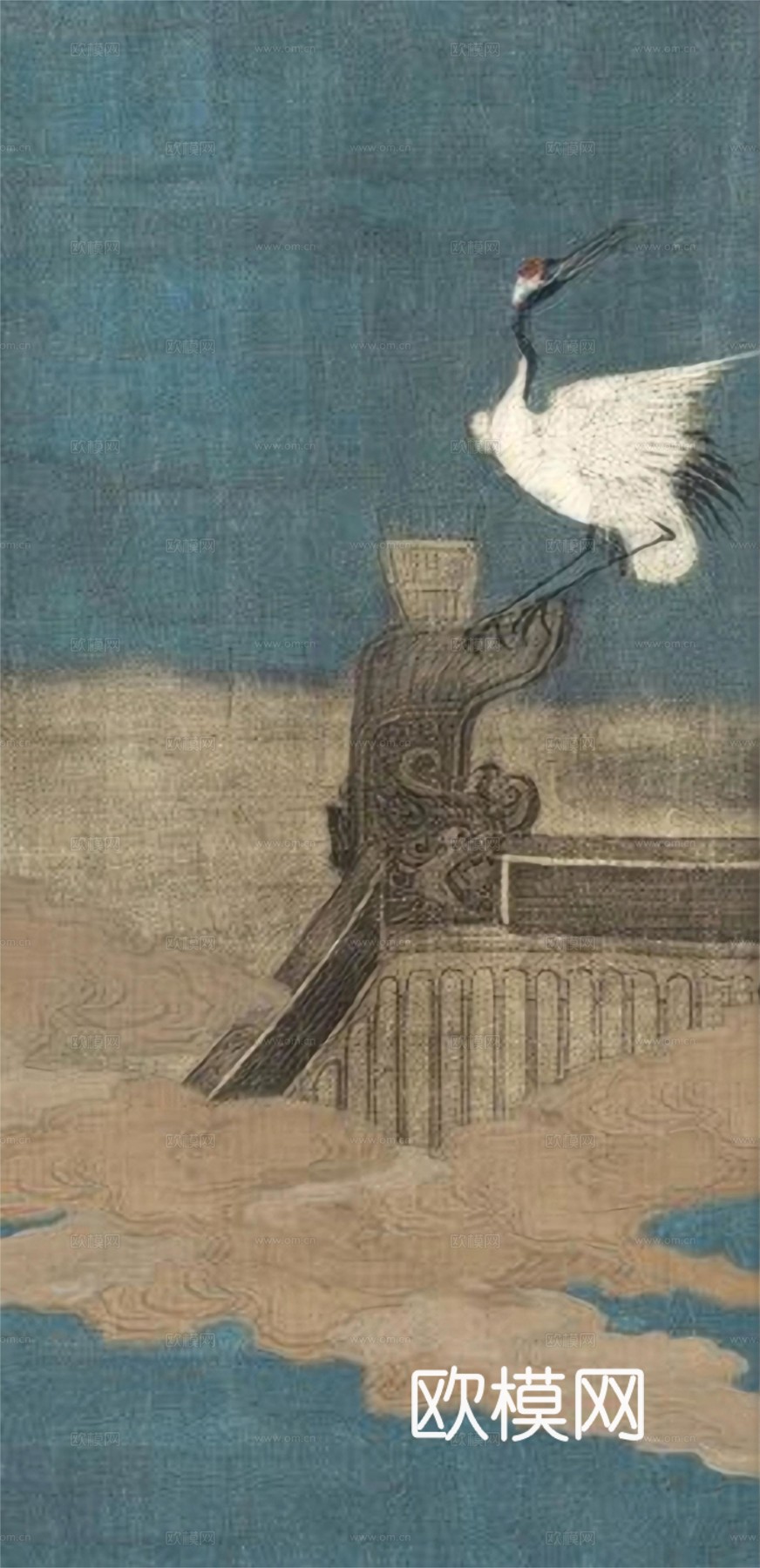 新中式壁纸壁画贴图