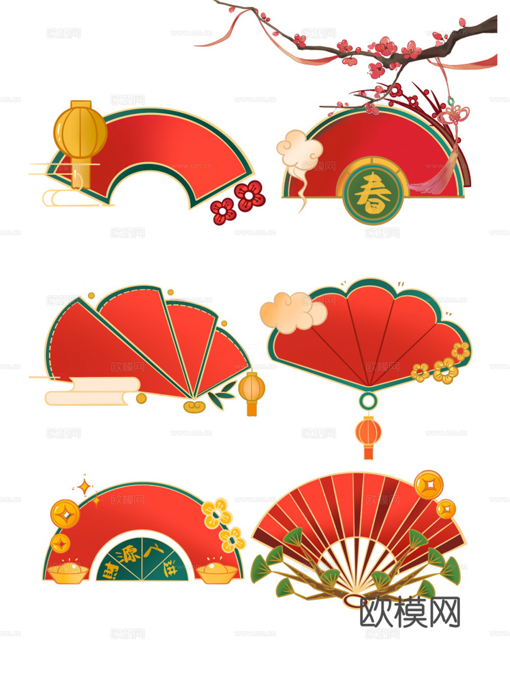 中国古风国潮祥瑞图案
