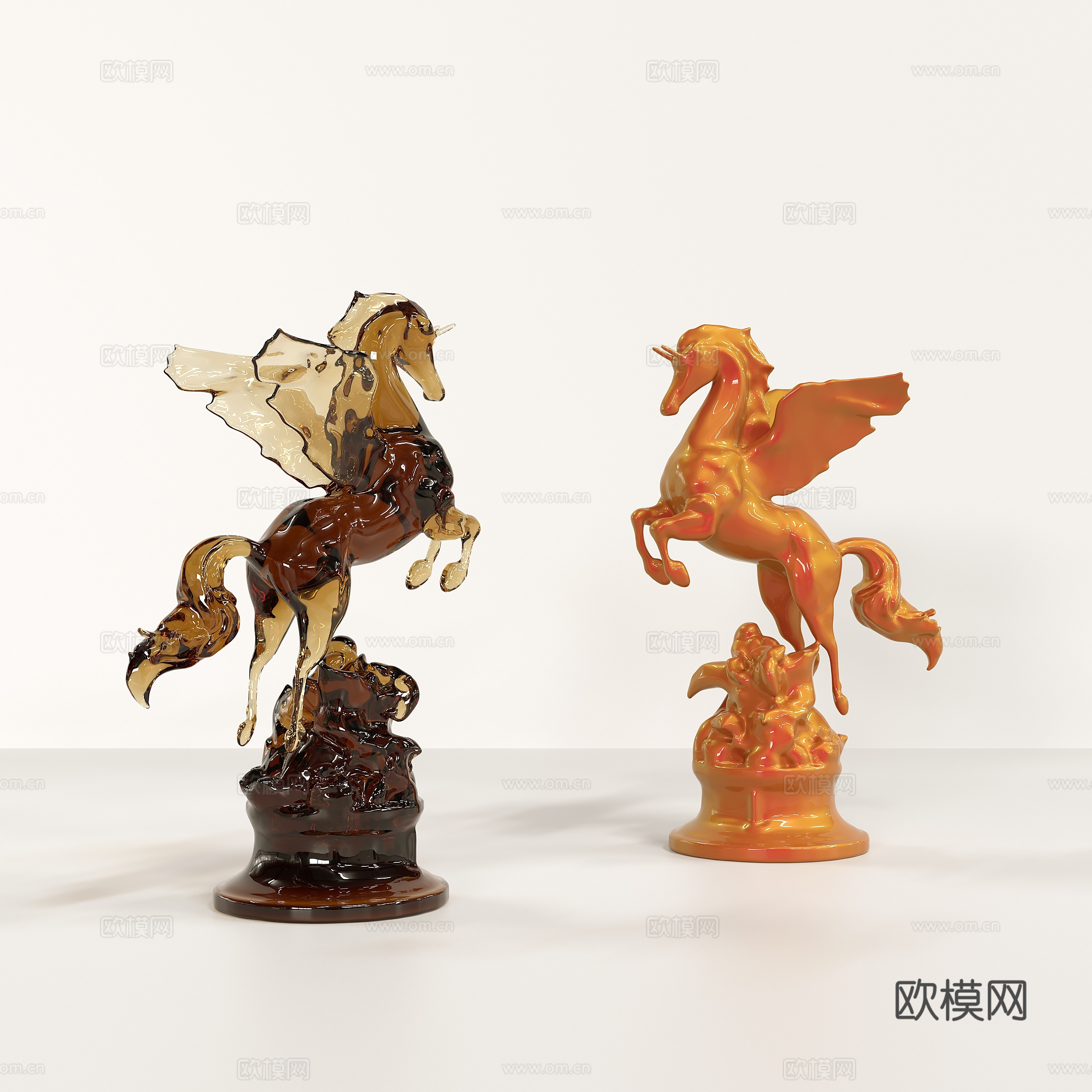 飞马雕塑3d模型