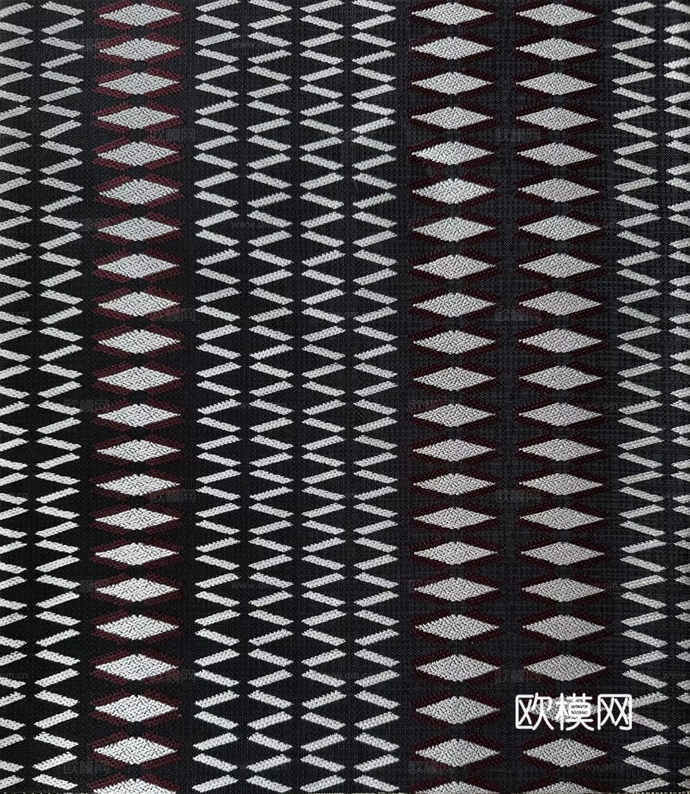 现代简约风黑白地毯