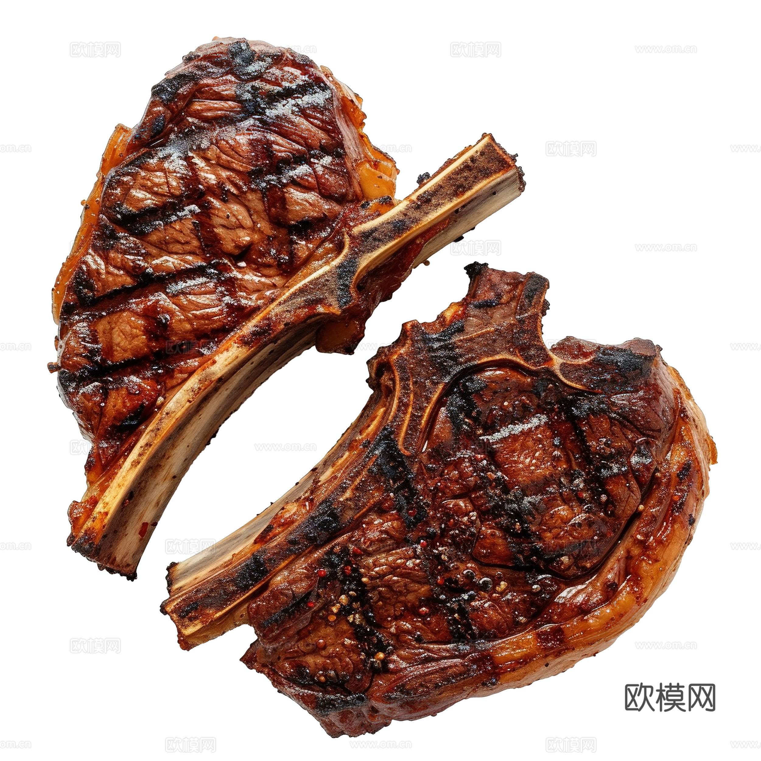 免抠牛排 带骨牛排