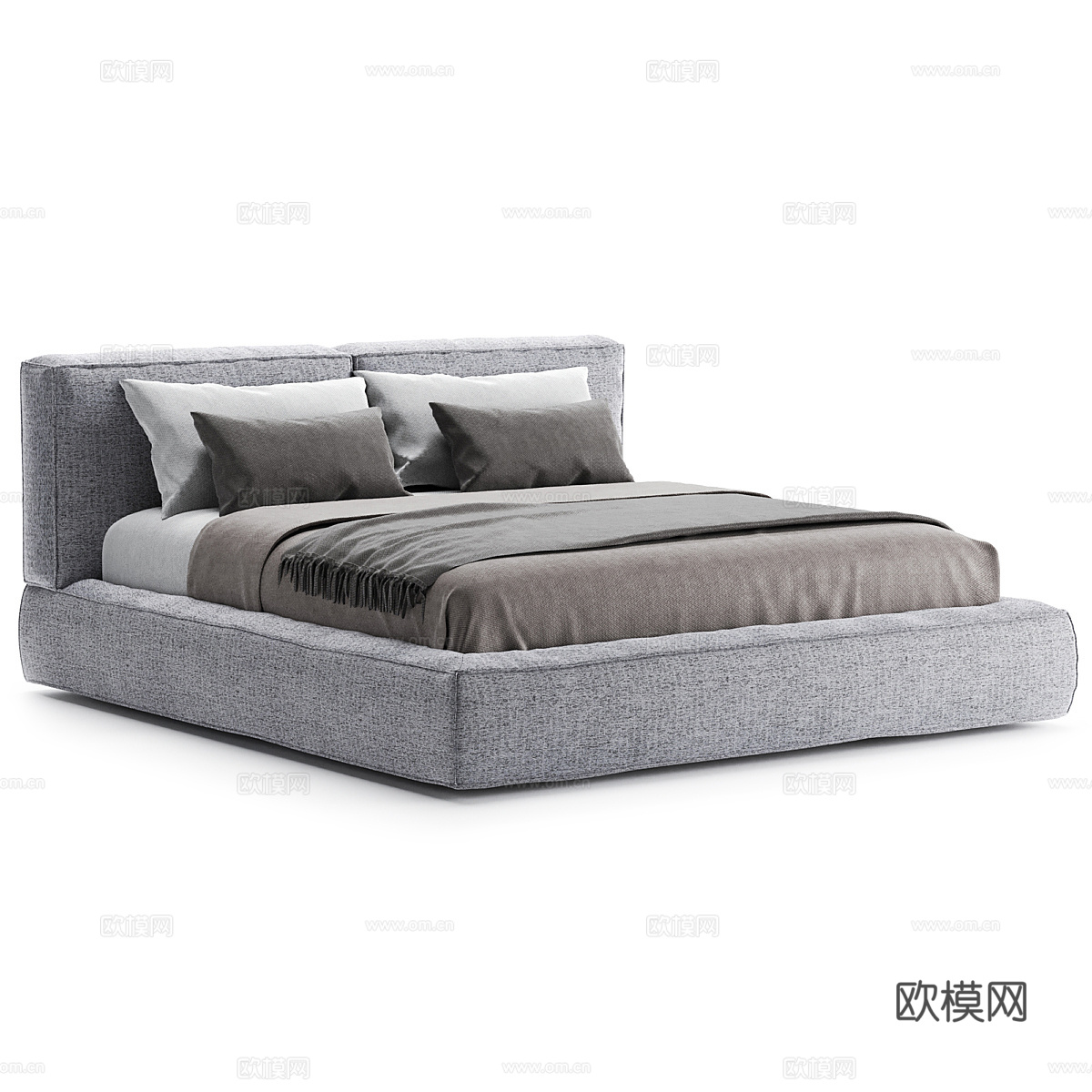 双人床3d模型下载