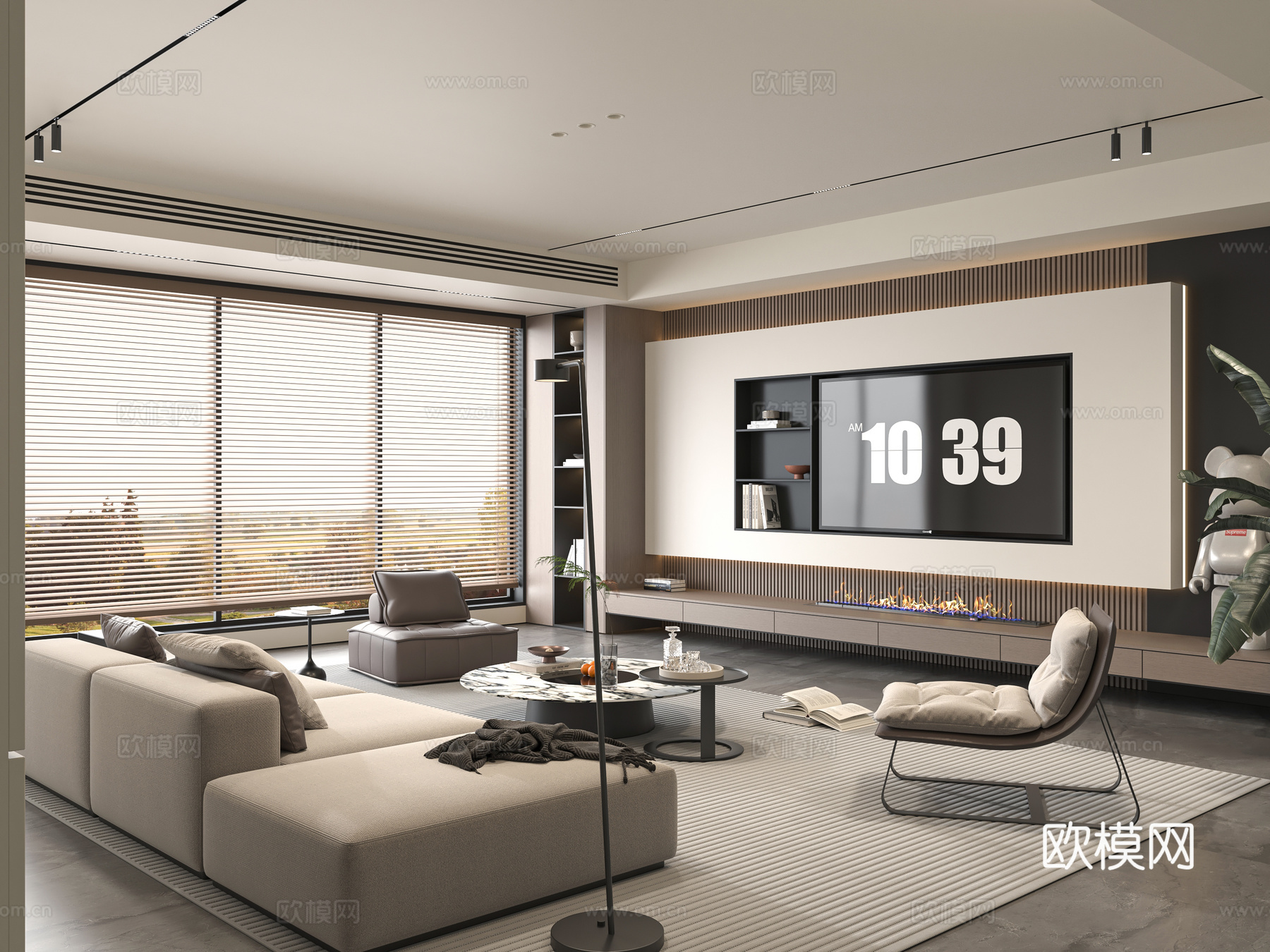 Minotti现代意式客厅3d模型