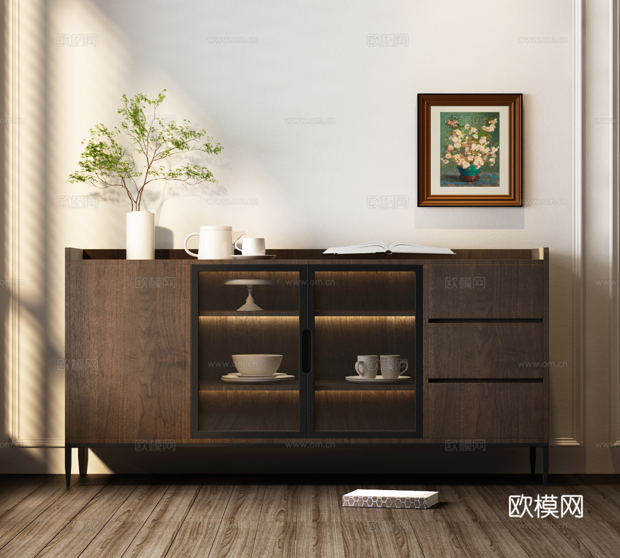 现代边柜 意式边柜 现代餐边柜3d模型
