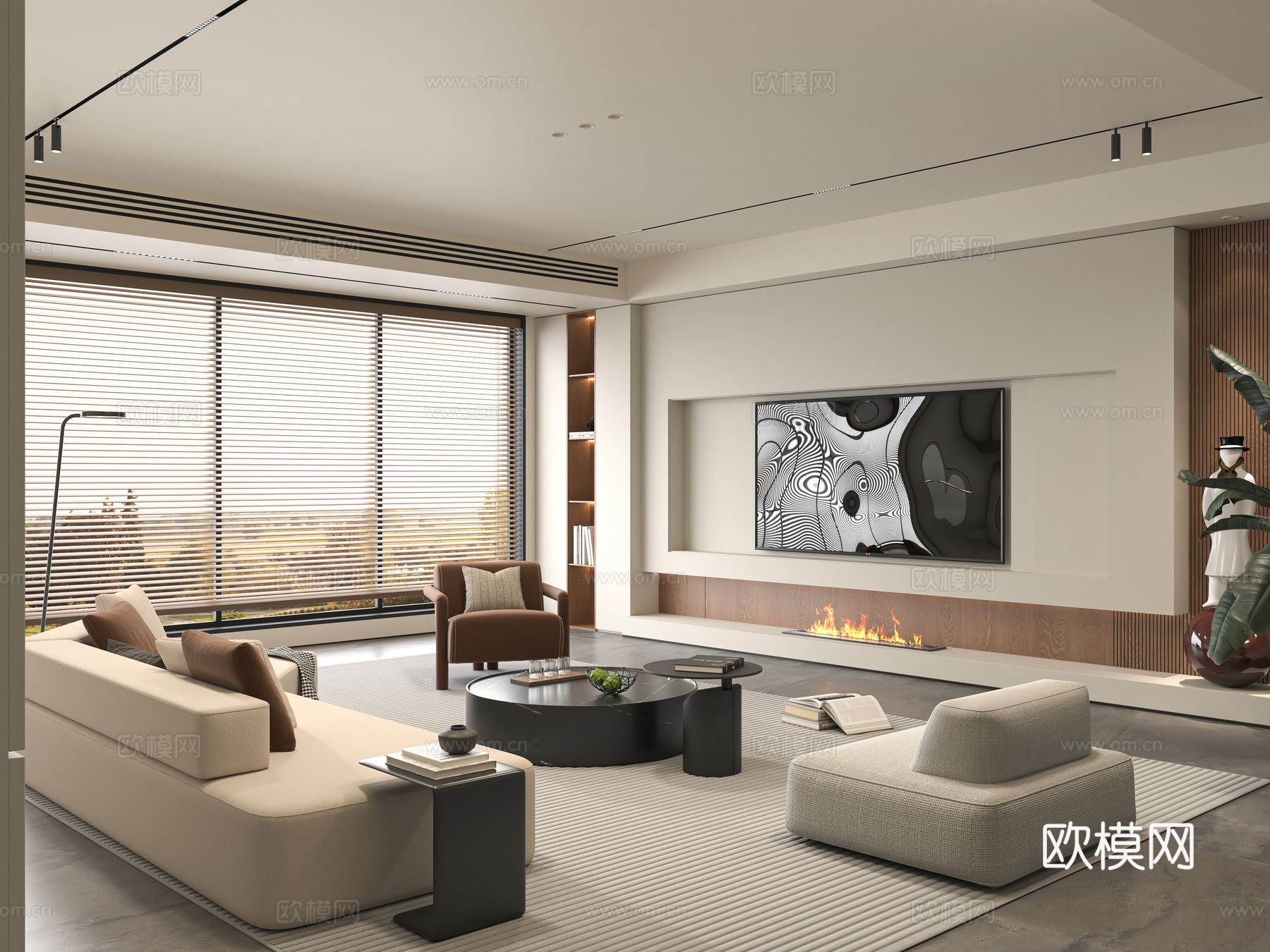 Minotti现代意式客厅3d模型