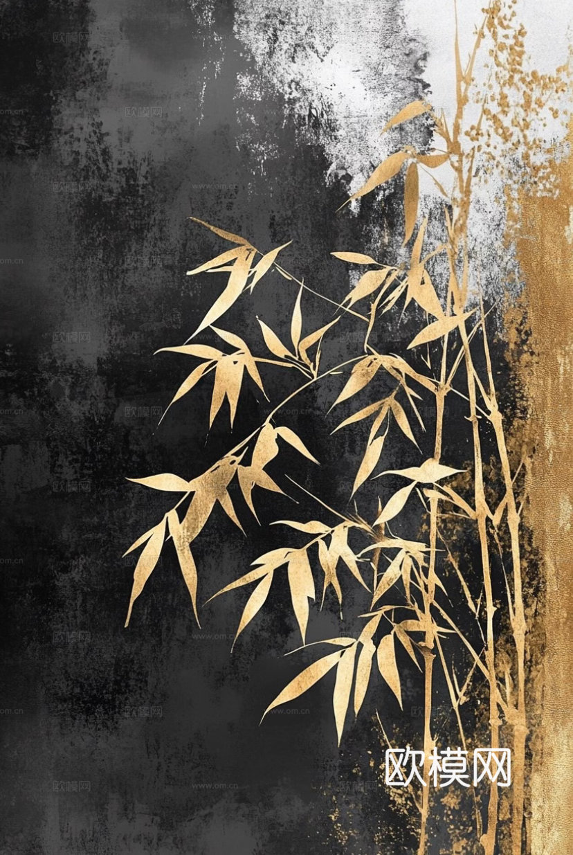 新中式竹子挂画