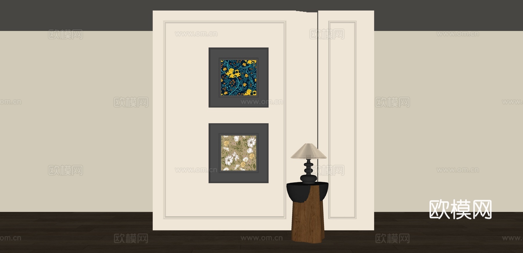 中古风装饰画su模型