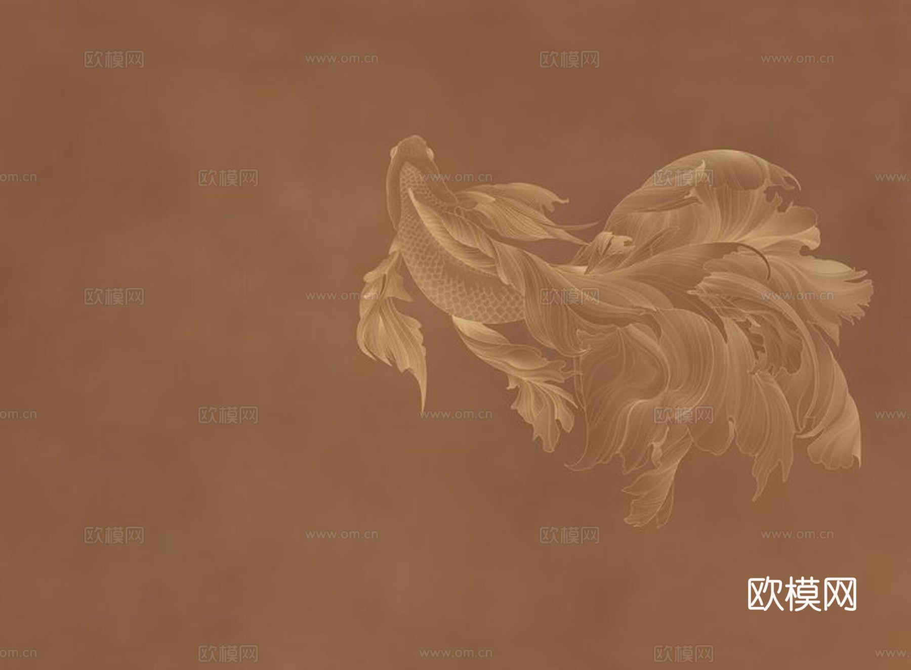 新中式壁纸壁画贴图