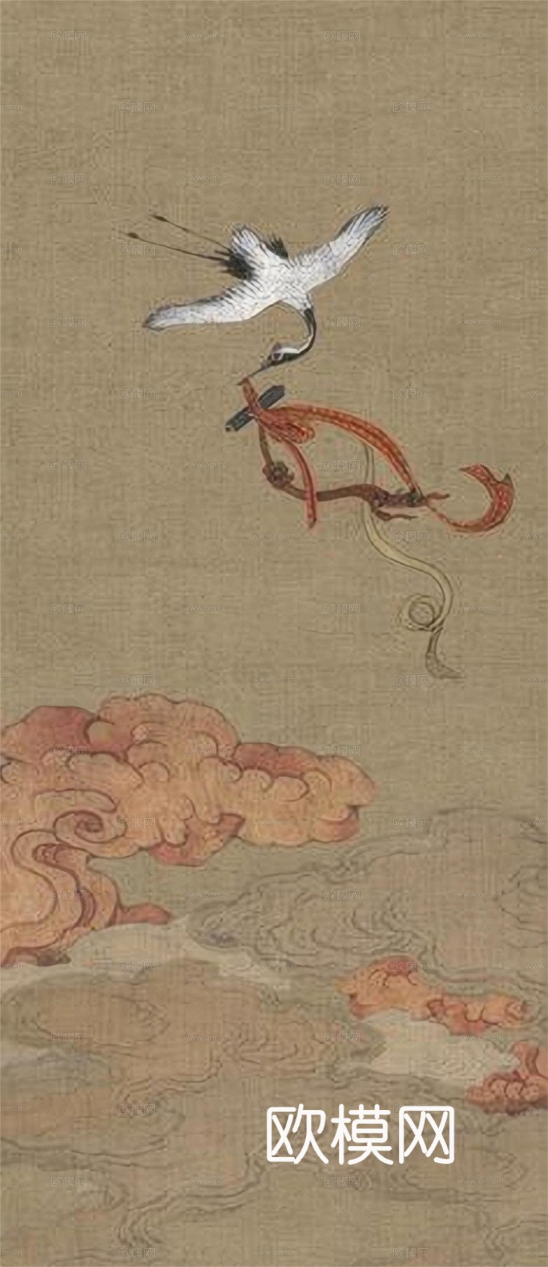 新中式壁纸壁画贴图