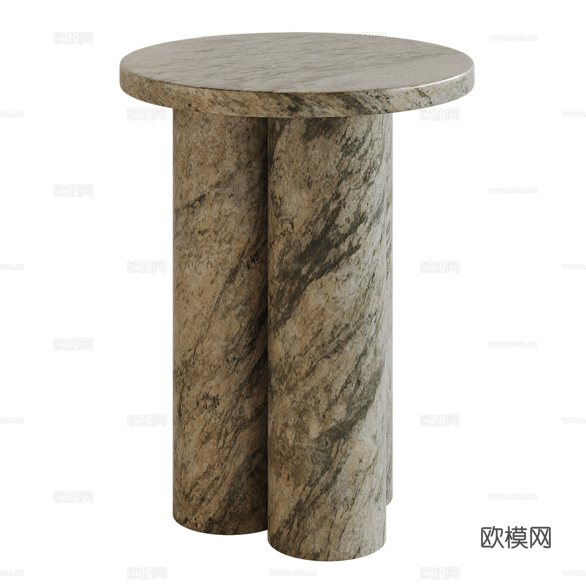 现代意式 Tisbury 大理石边几3d模型