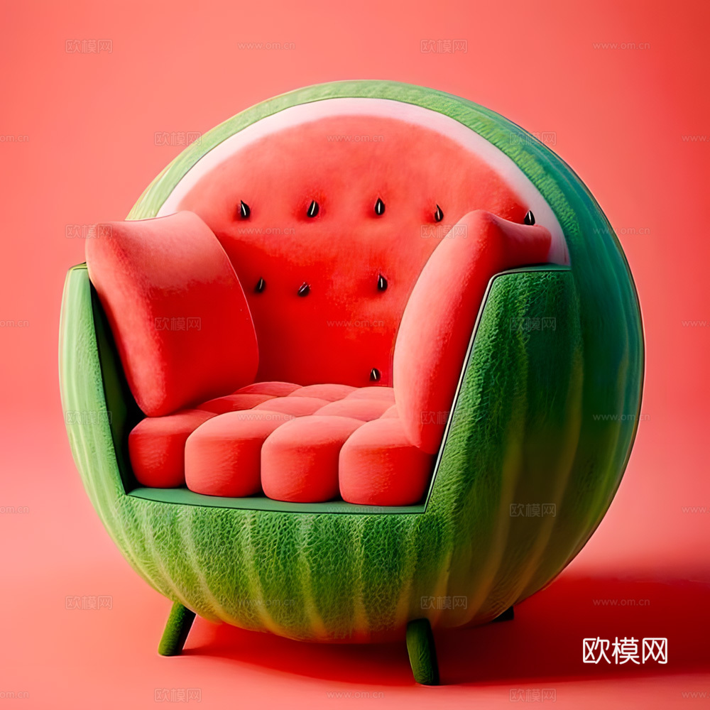 现代 懒人沙发 凳子 椅子su模型