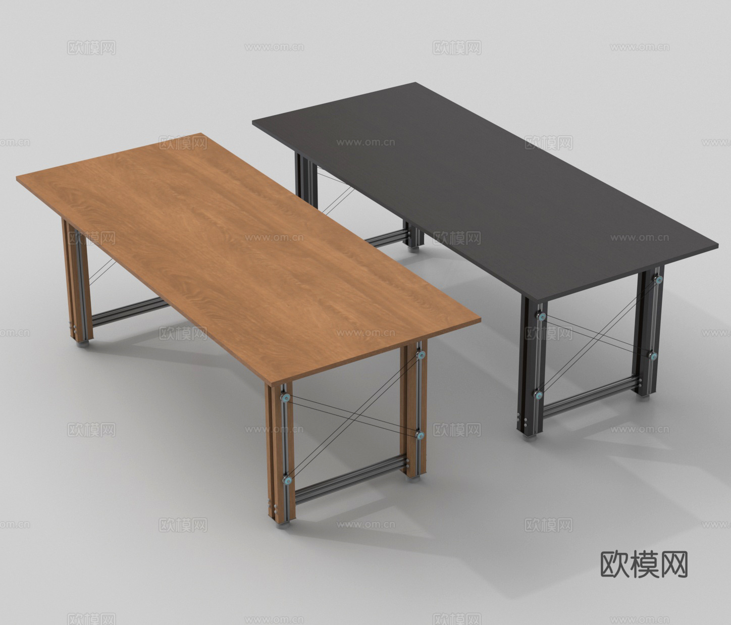 办公桌 长条桌 桌子 书桌 饭桌3d模型