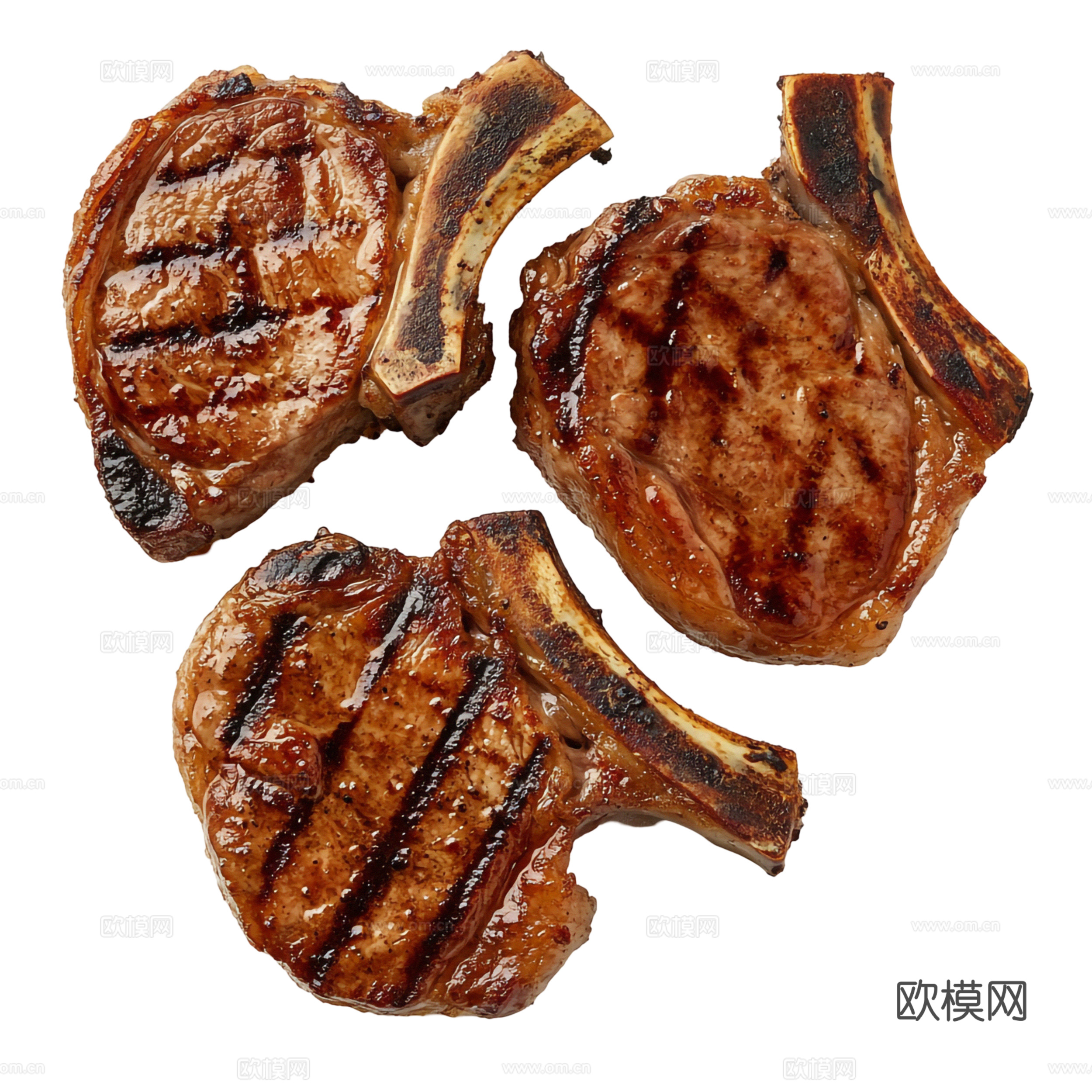 免抠牛排 带骨牛排