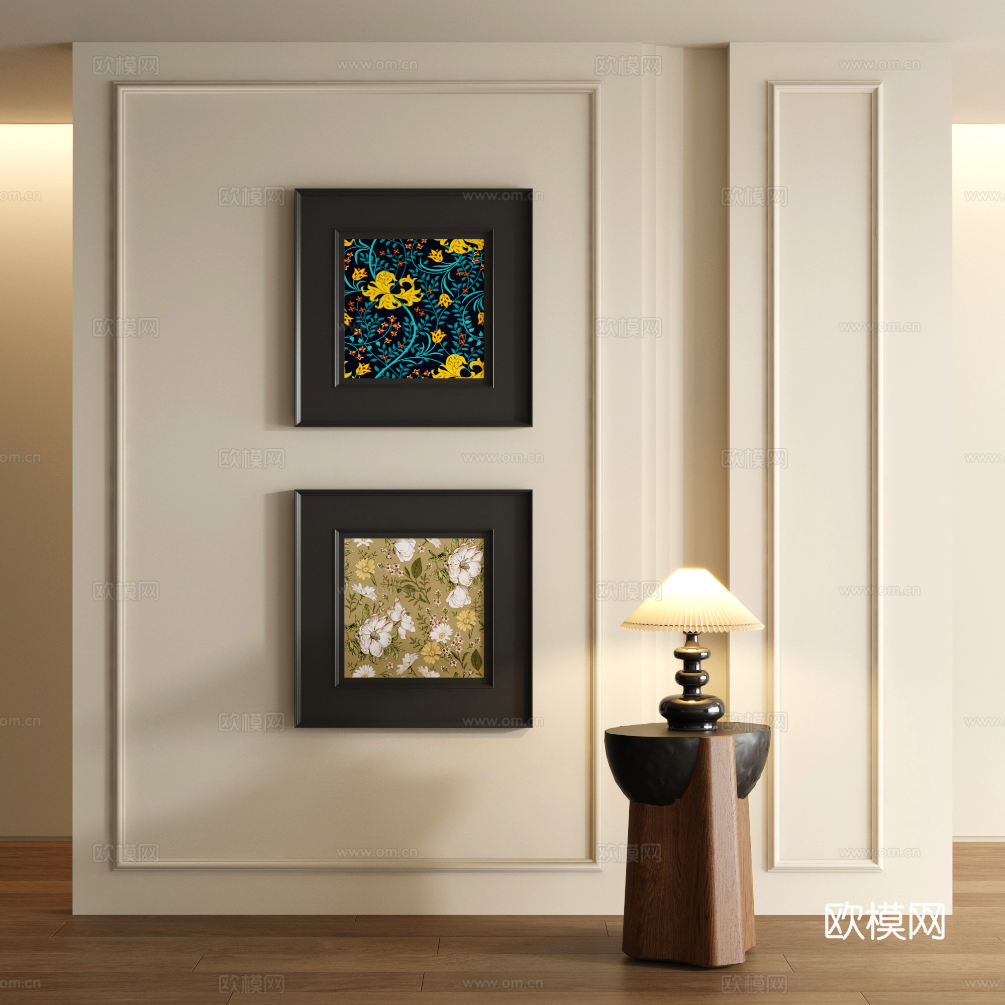 中古风装饰画su模型