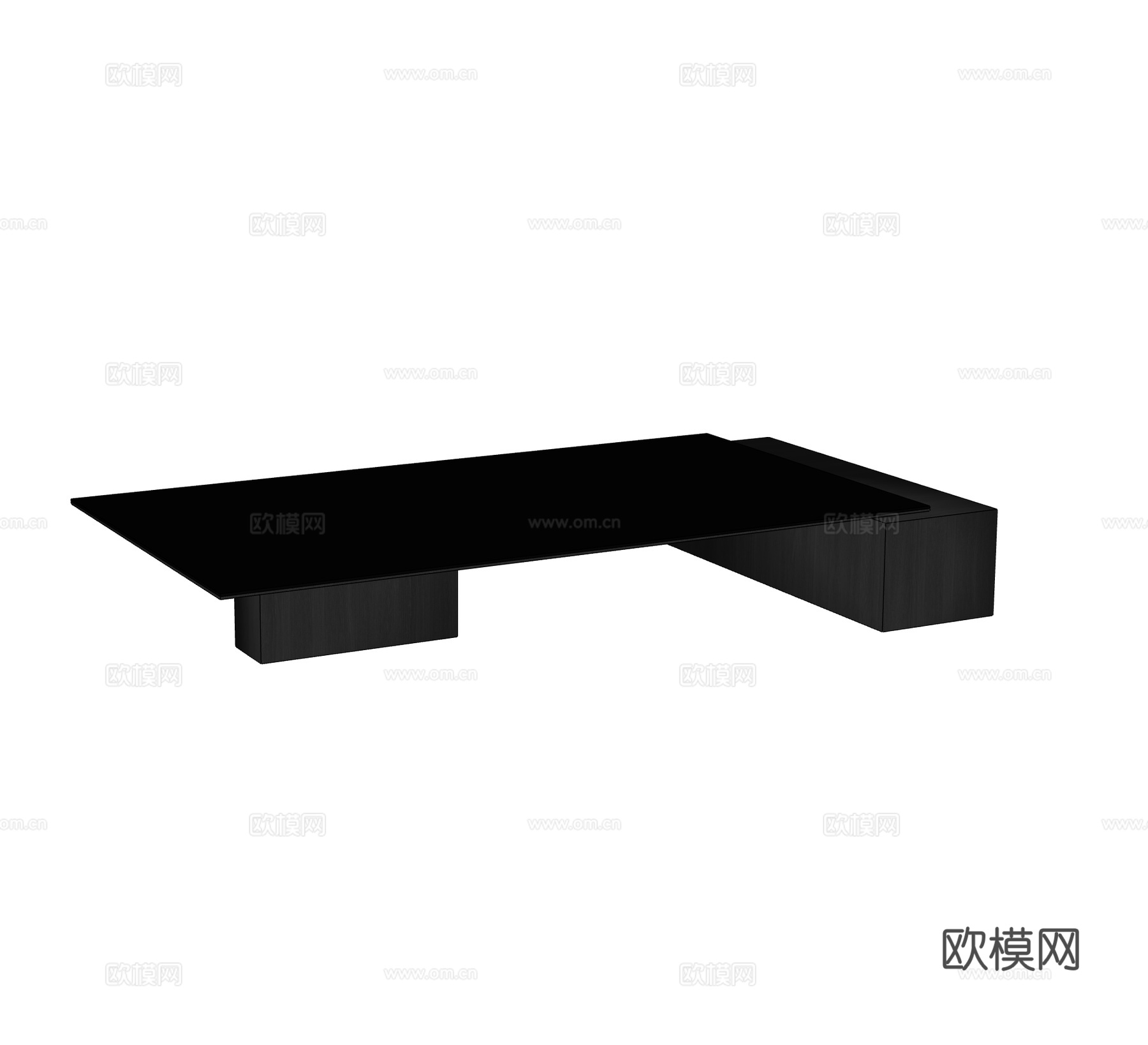 Palo Nero 现代极简茶几 方形茶几 实木茶几su模型