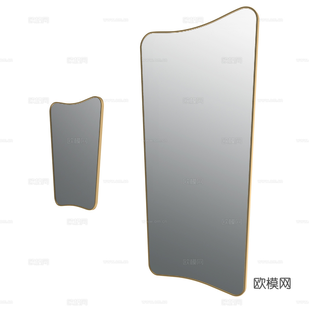 卫浴镜 全身镜 换衣镜 镜子 异形卫浴镜3d模型