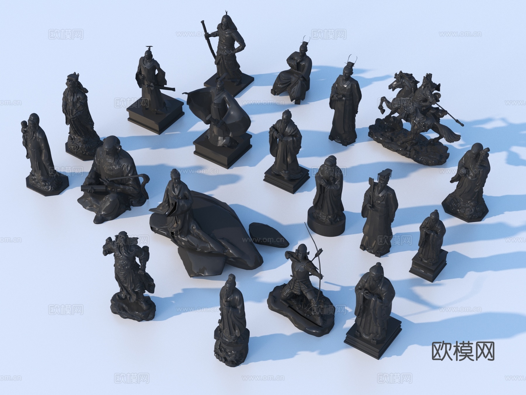 雕像 名人雕塑3d模型