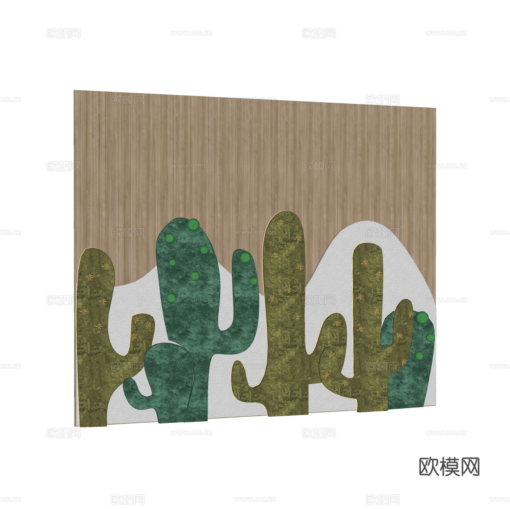 现代儿童墙身护墙板su模型