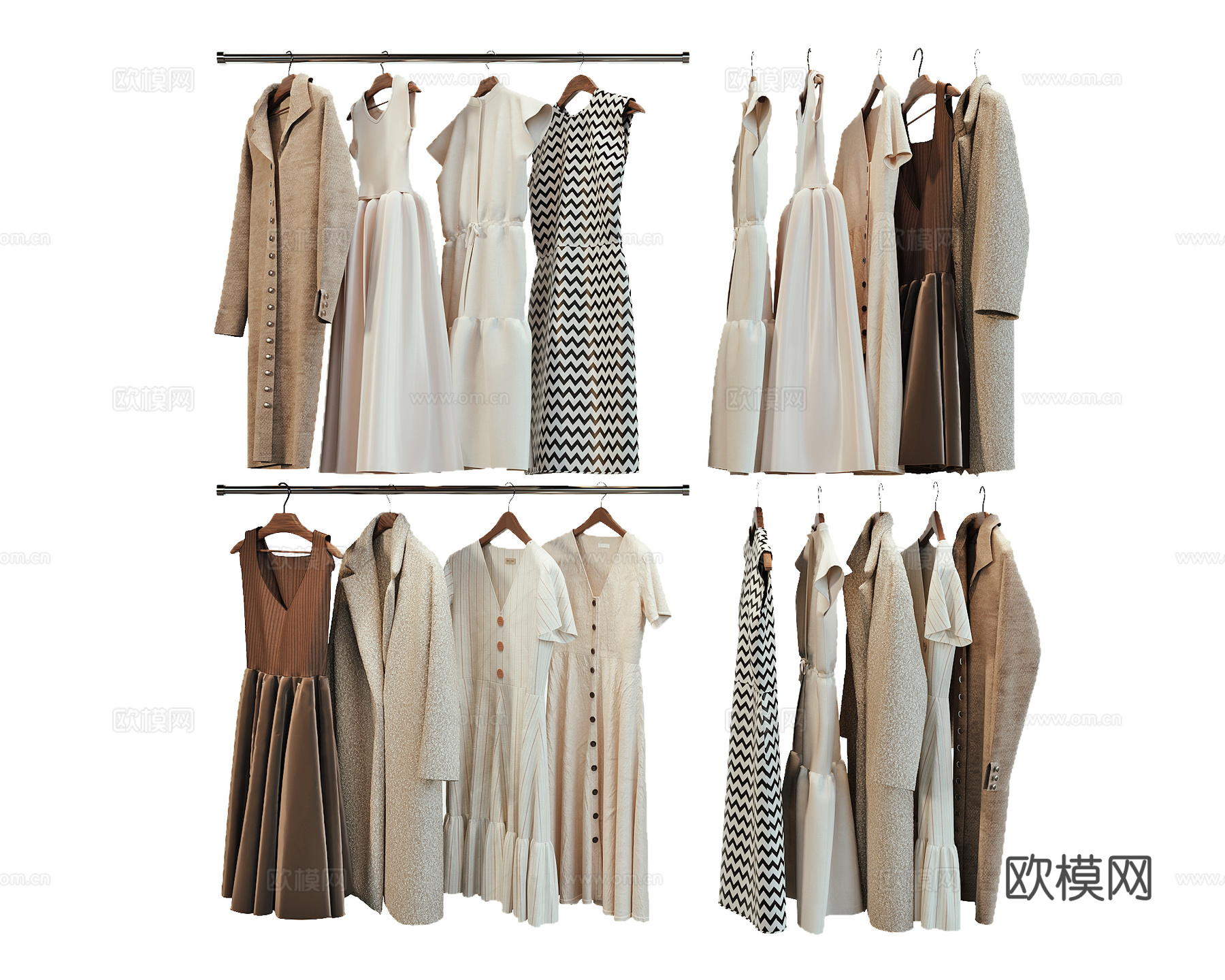 现代衣服女装3d模型