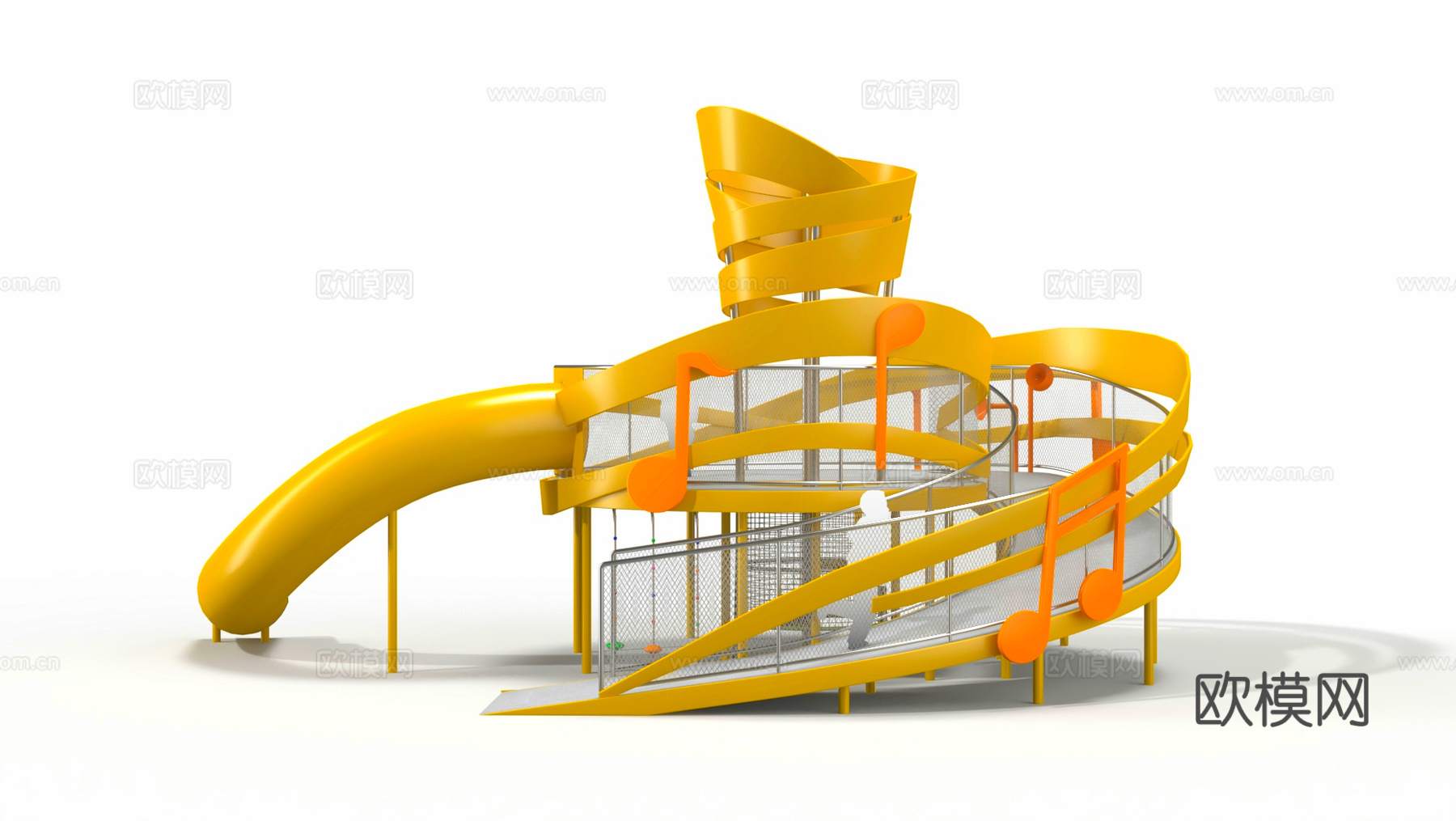 音乐主题游乐设备3d模型