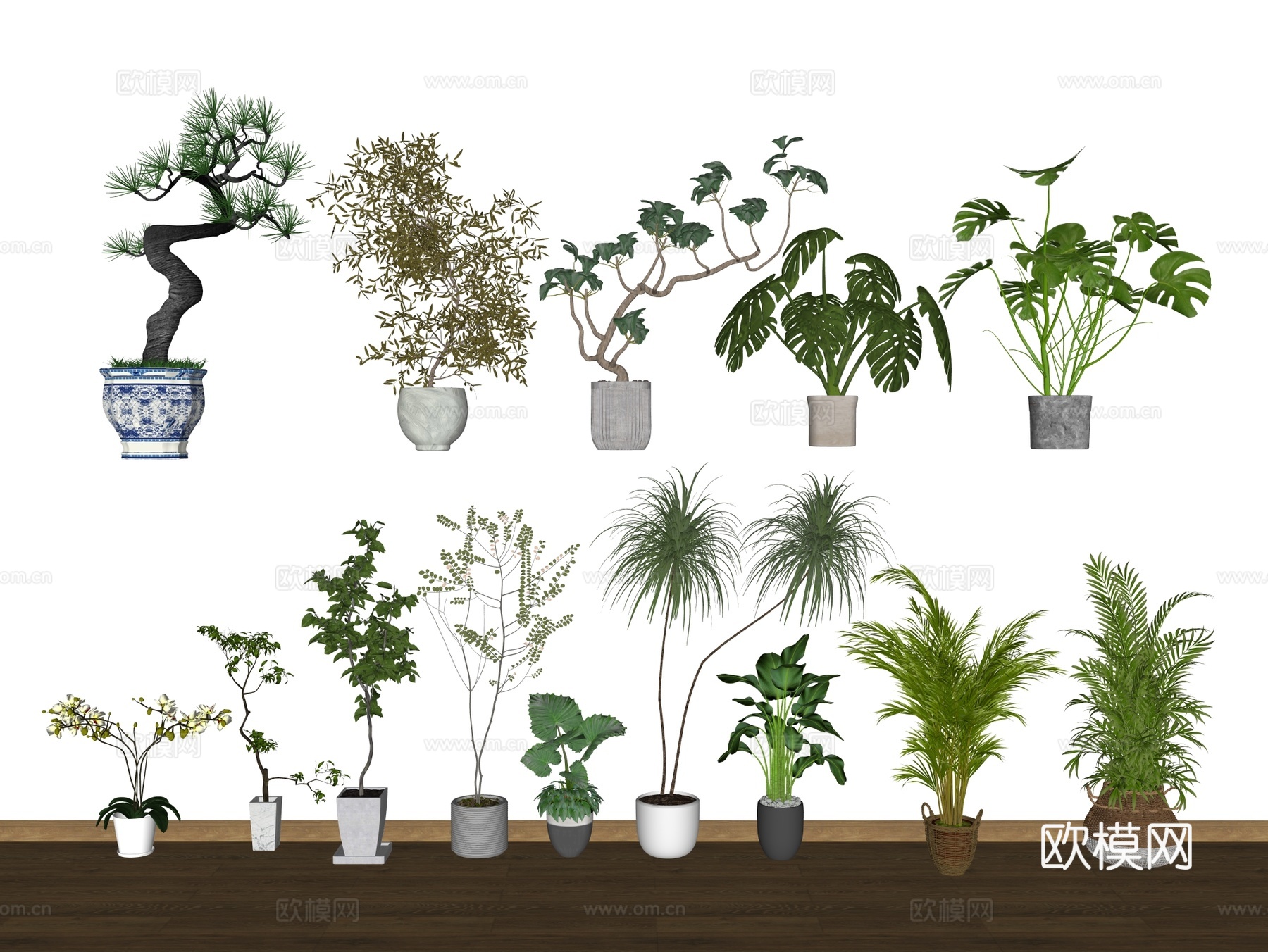 盆栽 盆景 绿植摆件 装饰摆件su模型