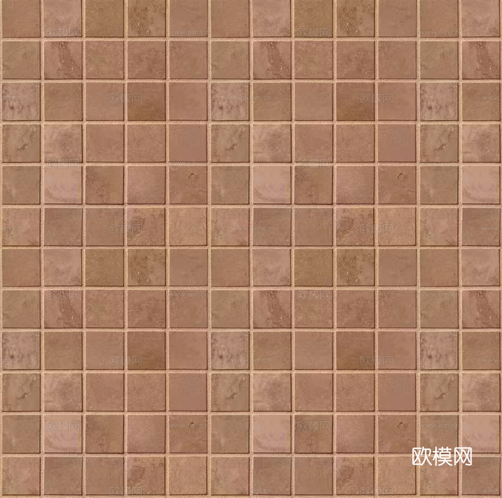 无缝红褐色复古方砖