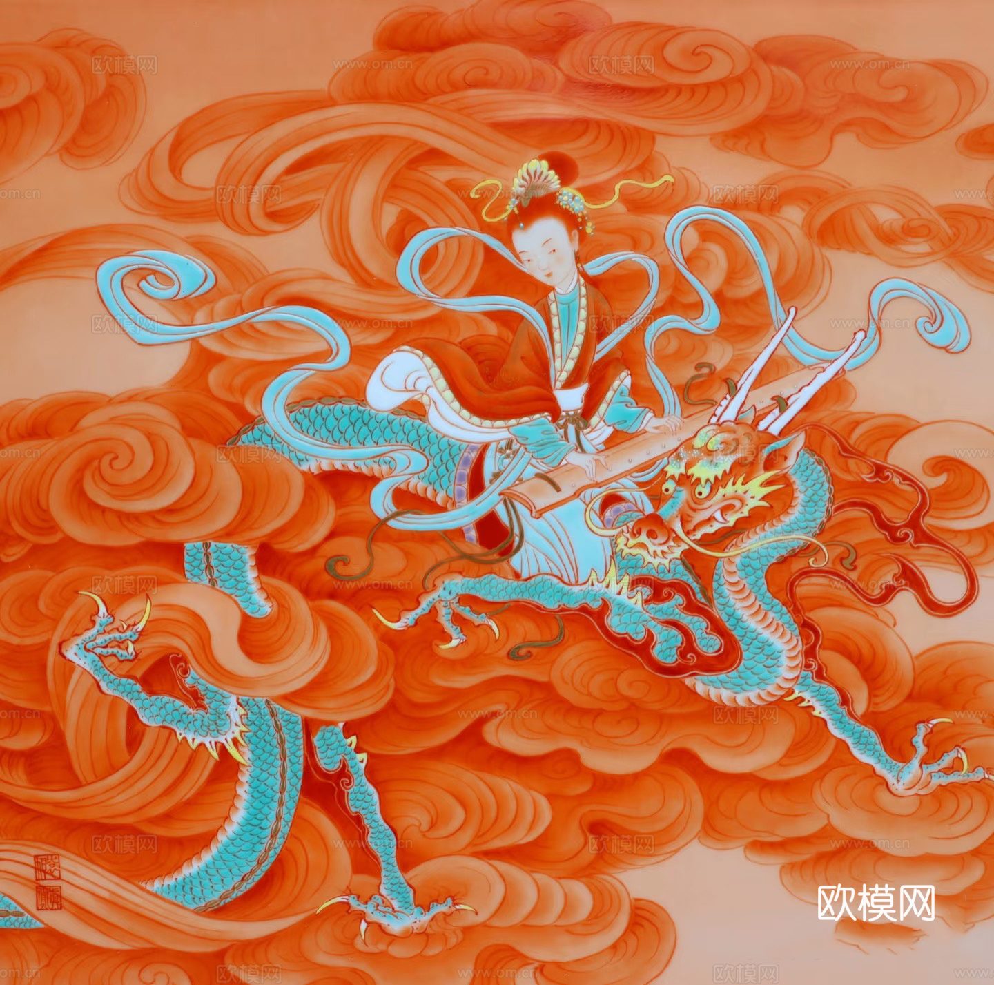 红色瓷器贴图