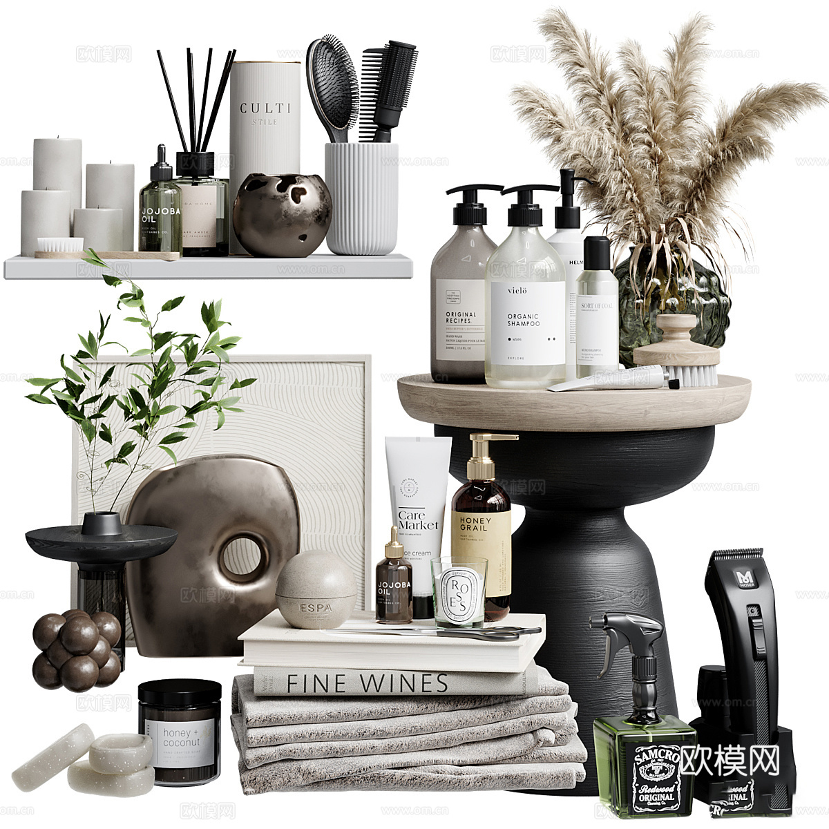 浴室洗护用品套装3d模型