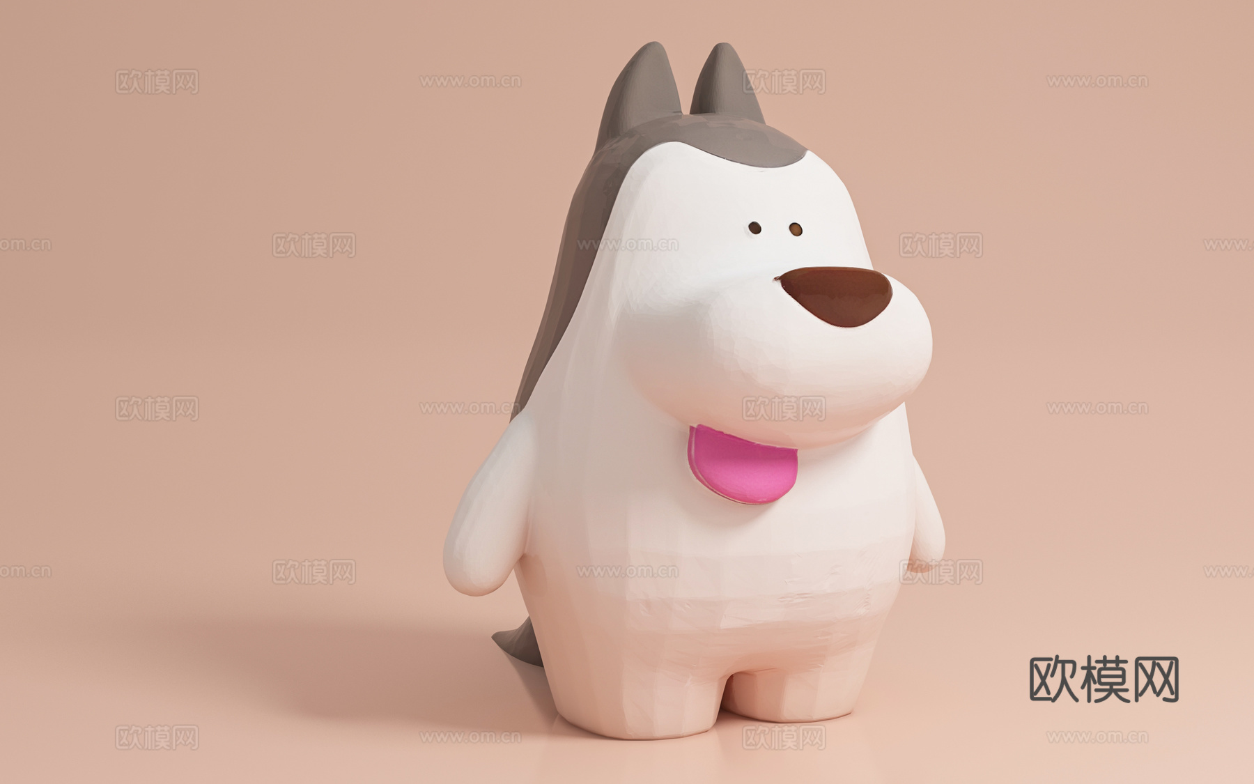卡通摆件 装饰 饰品 动物 狗狗 Q版 游戏道具 手办 摆件3d模型