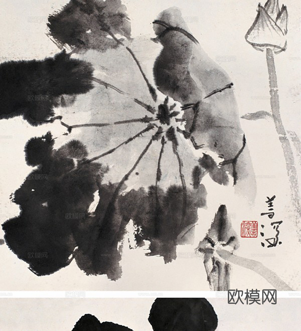 中式水墨画字画