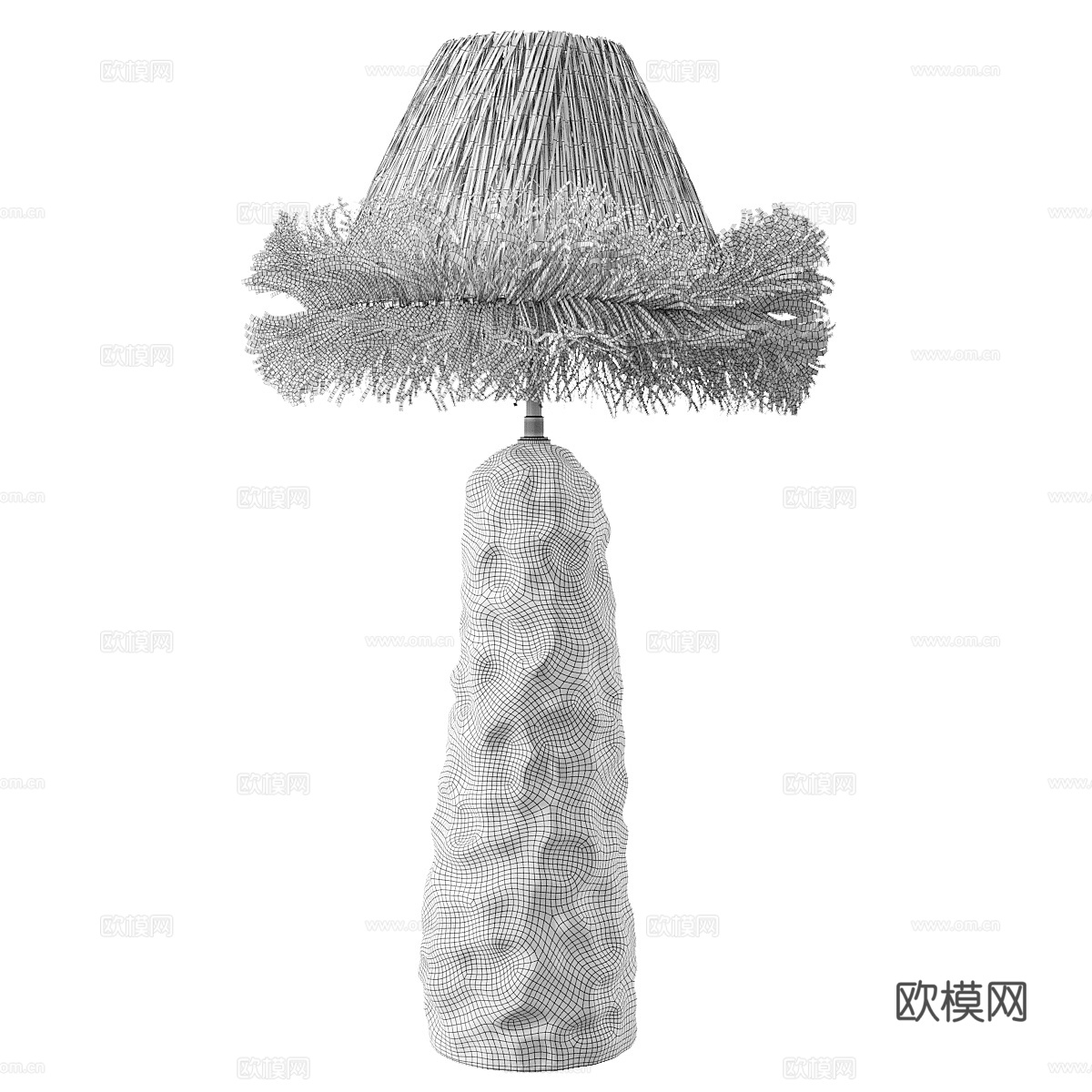 新中式侘寂台灯3d模型